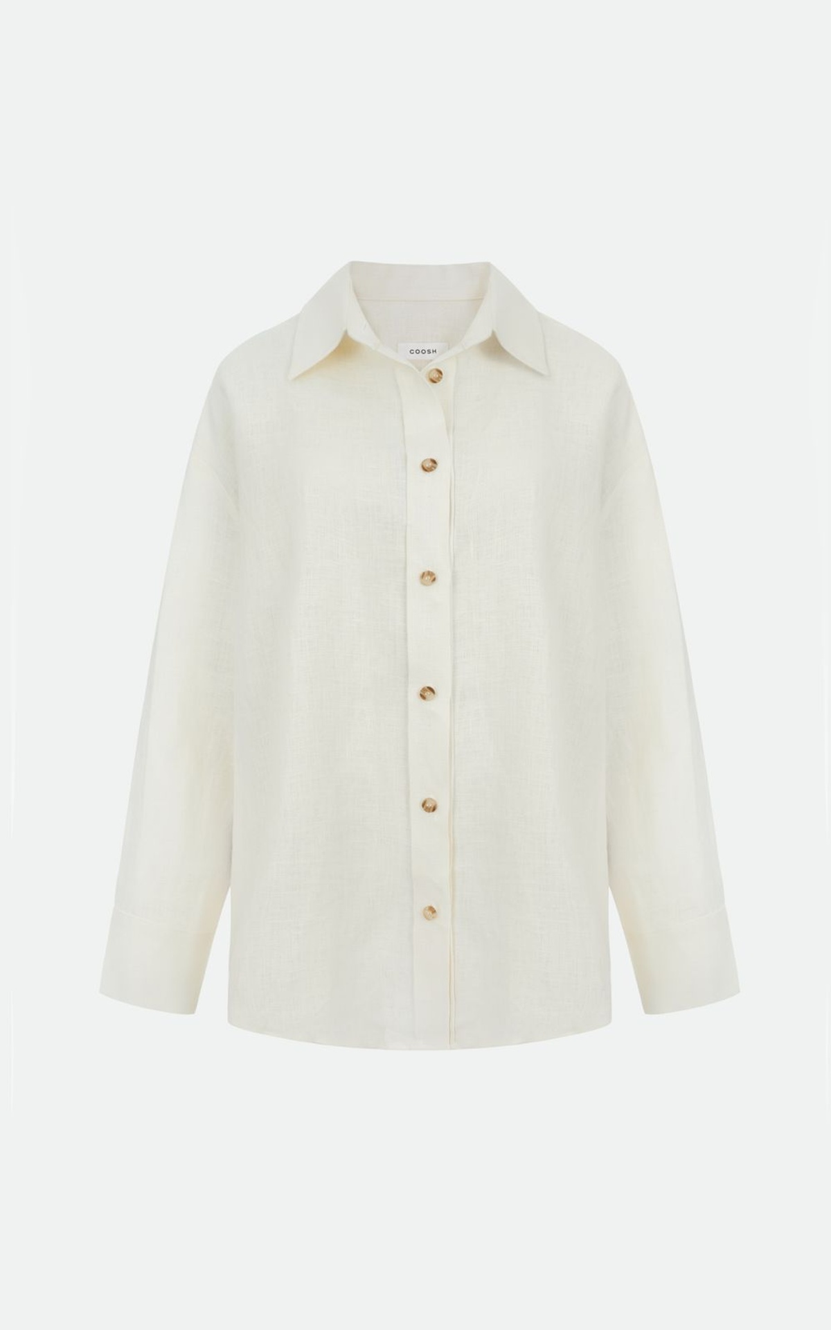 Linen shirt with open back and buttons