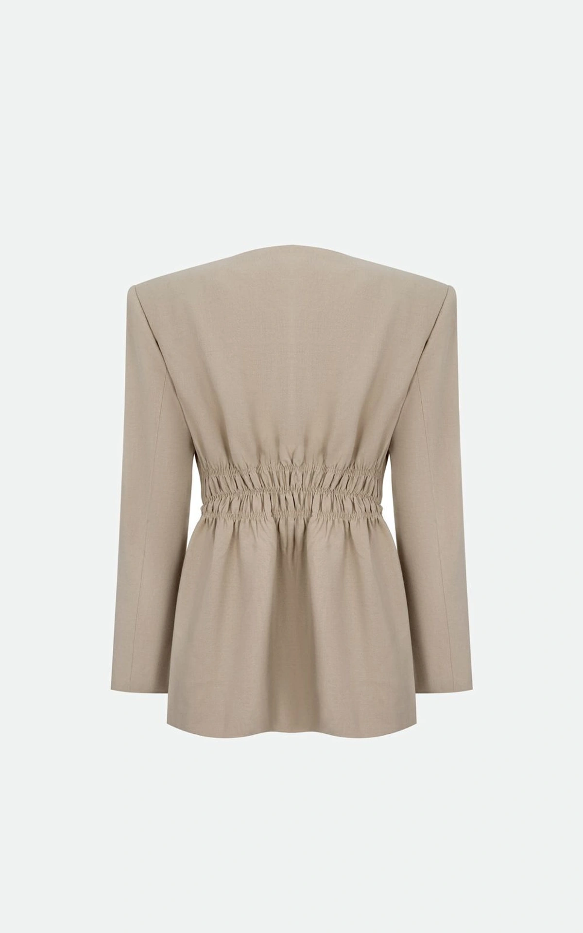 Collarless Blazer with Elastic DEWA