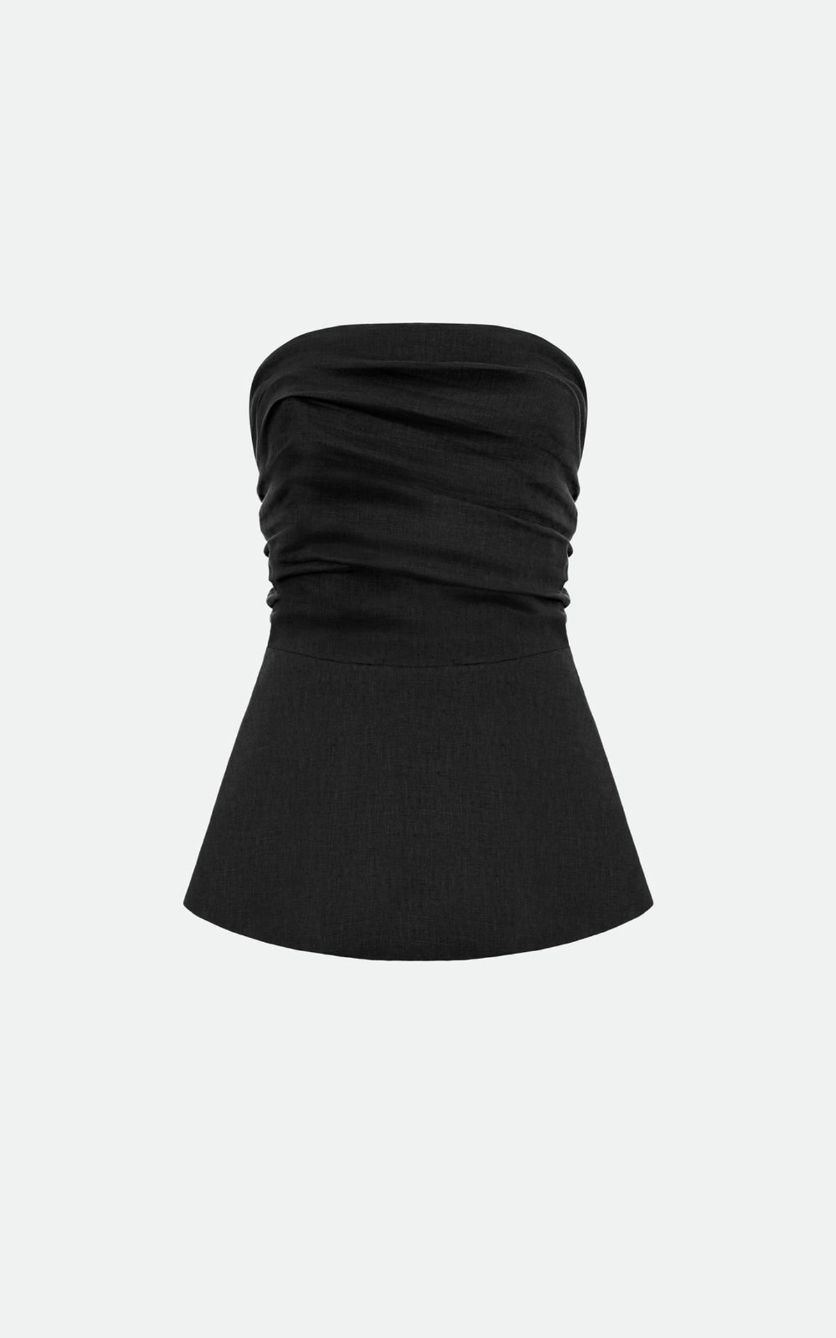 Shirred Hemp Bandeau Top