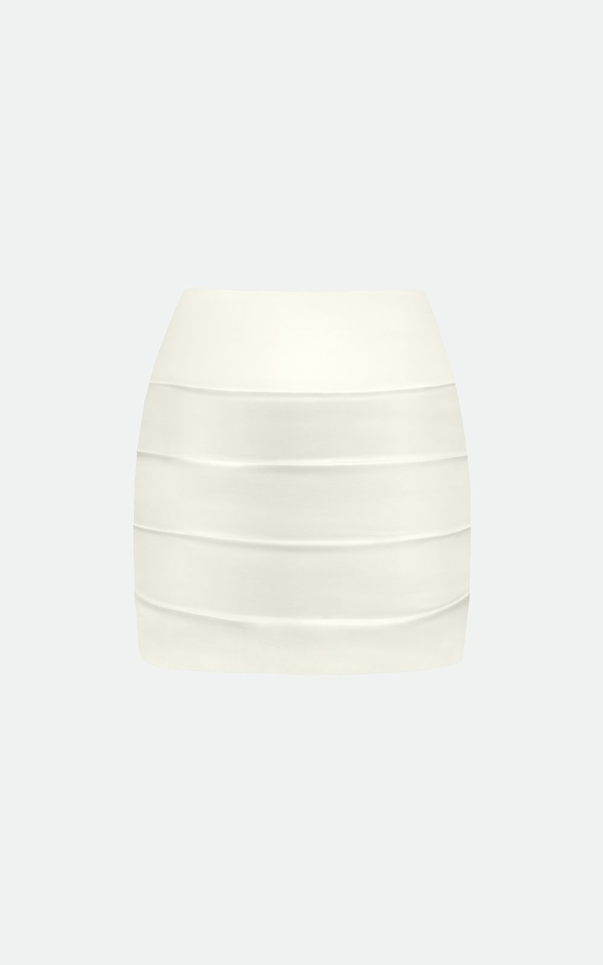 Gathered Satin Mini Skirt