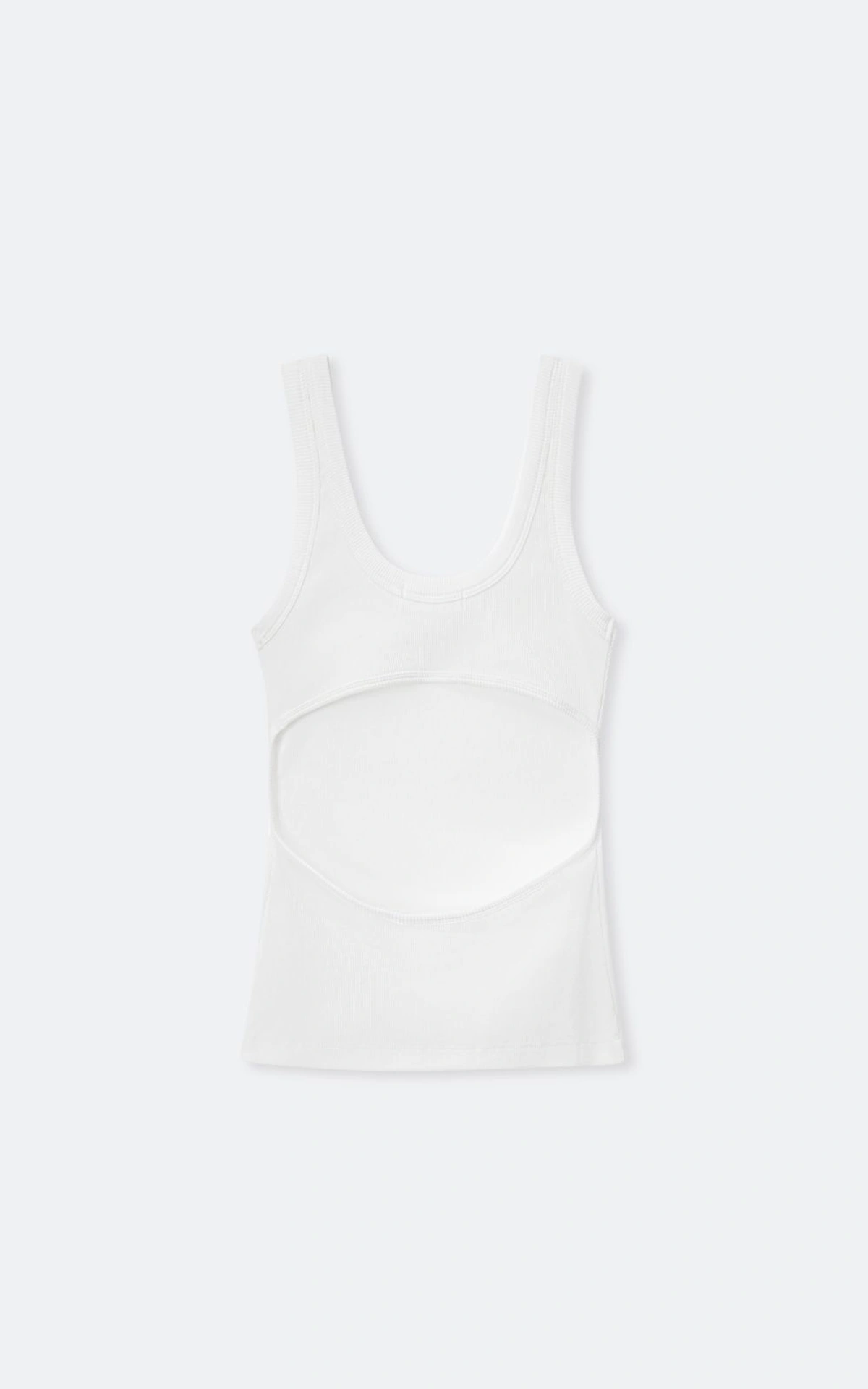 Ribbed Tank Top with Open Back