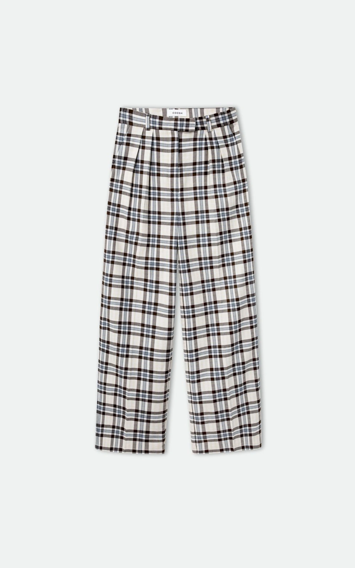 Straight-Leg Tartan Trousers