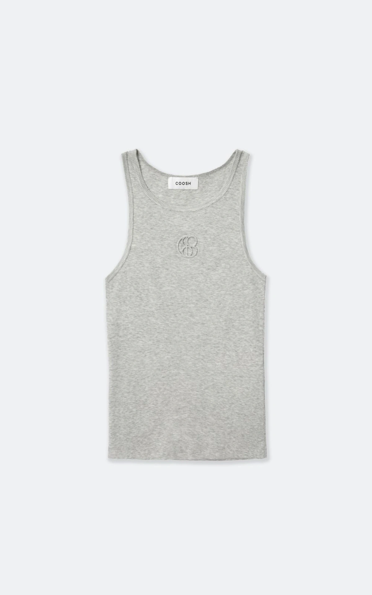 Embossed Tank Top with Exposed Seams