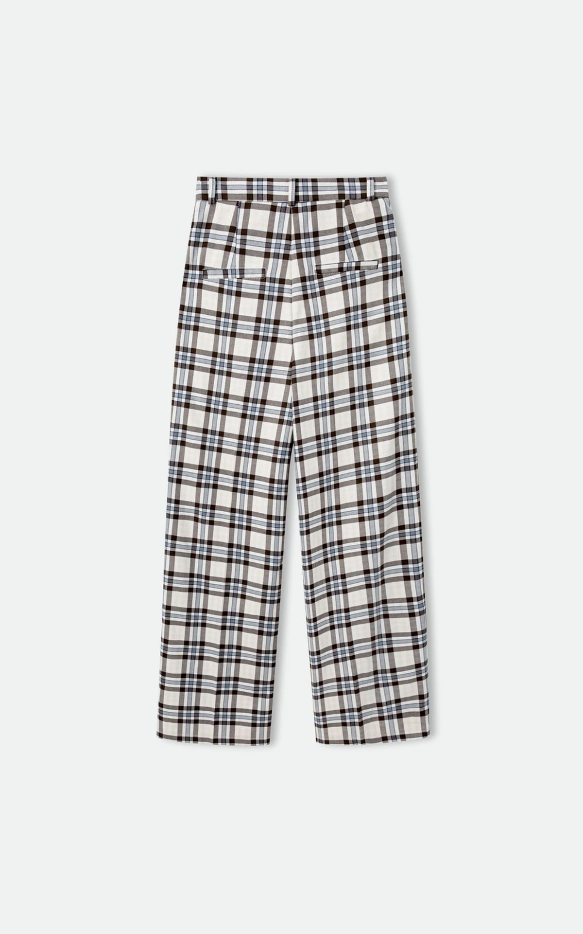 Straight-Leg Tartan Trousers