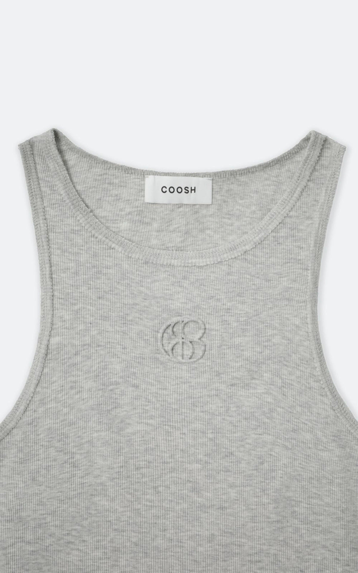 Embossed Tank Top with Exposed Seams