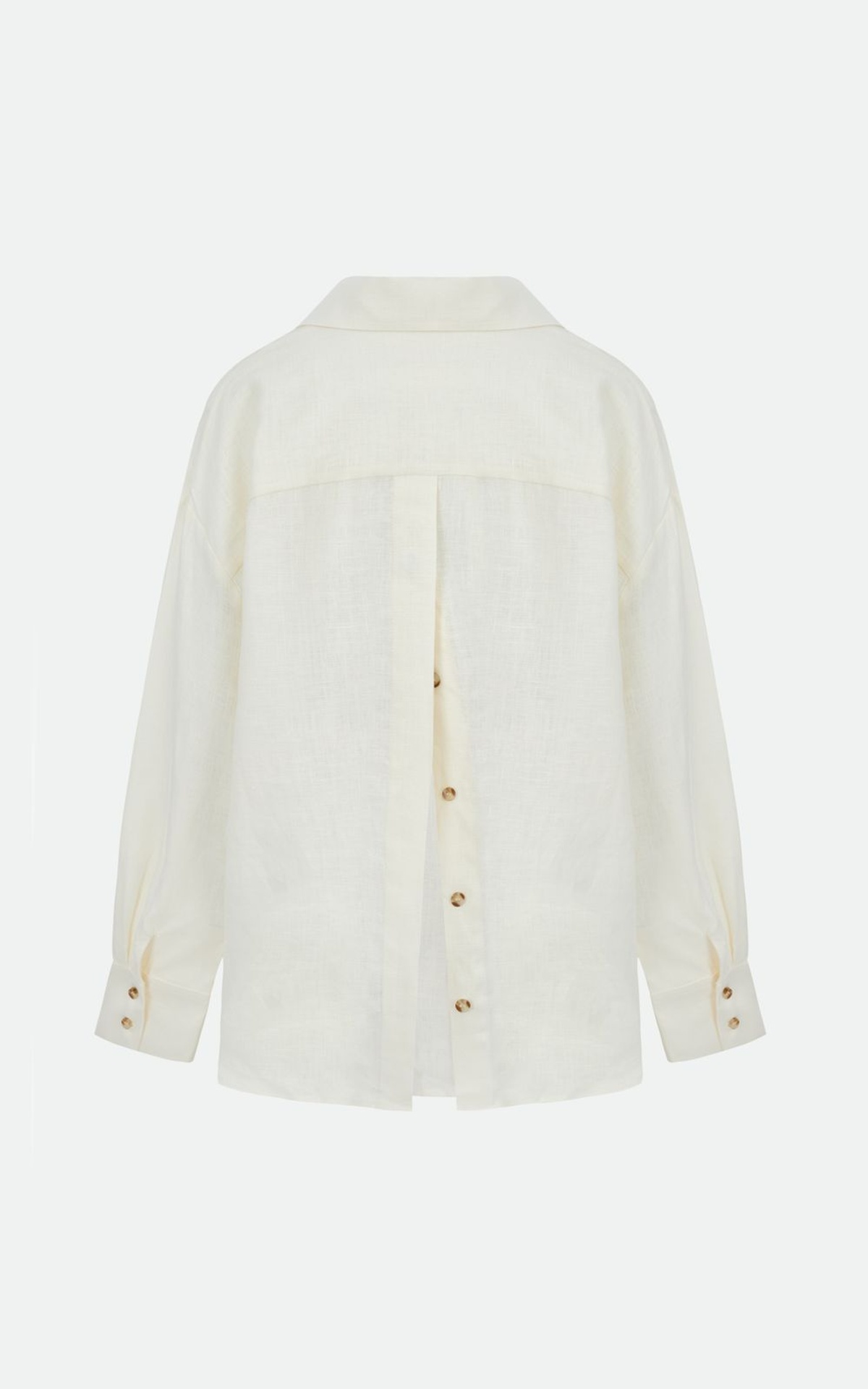 Linen shirt with open back and buttons