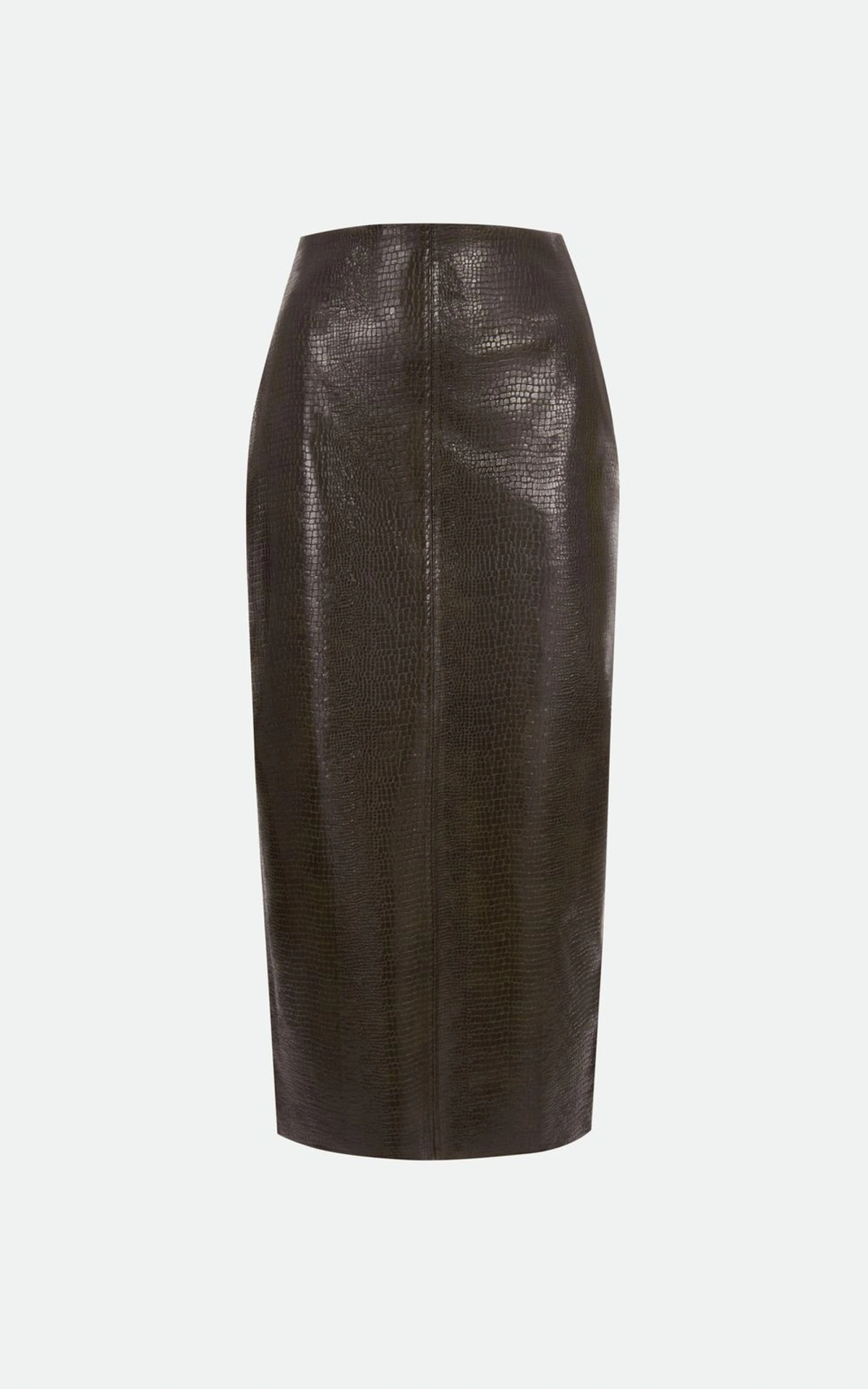 Fitted Midi Skirt with Animal Print