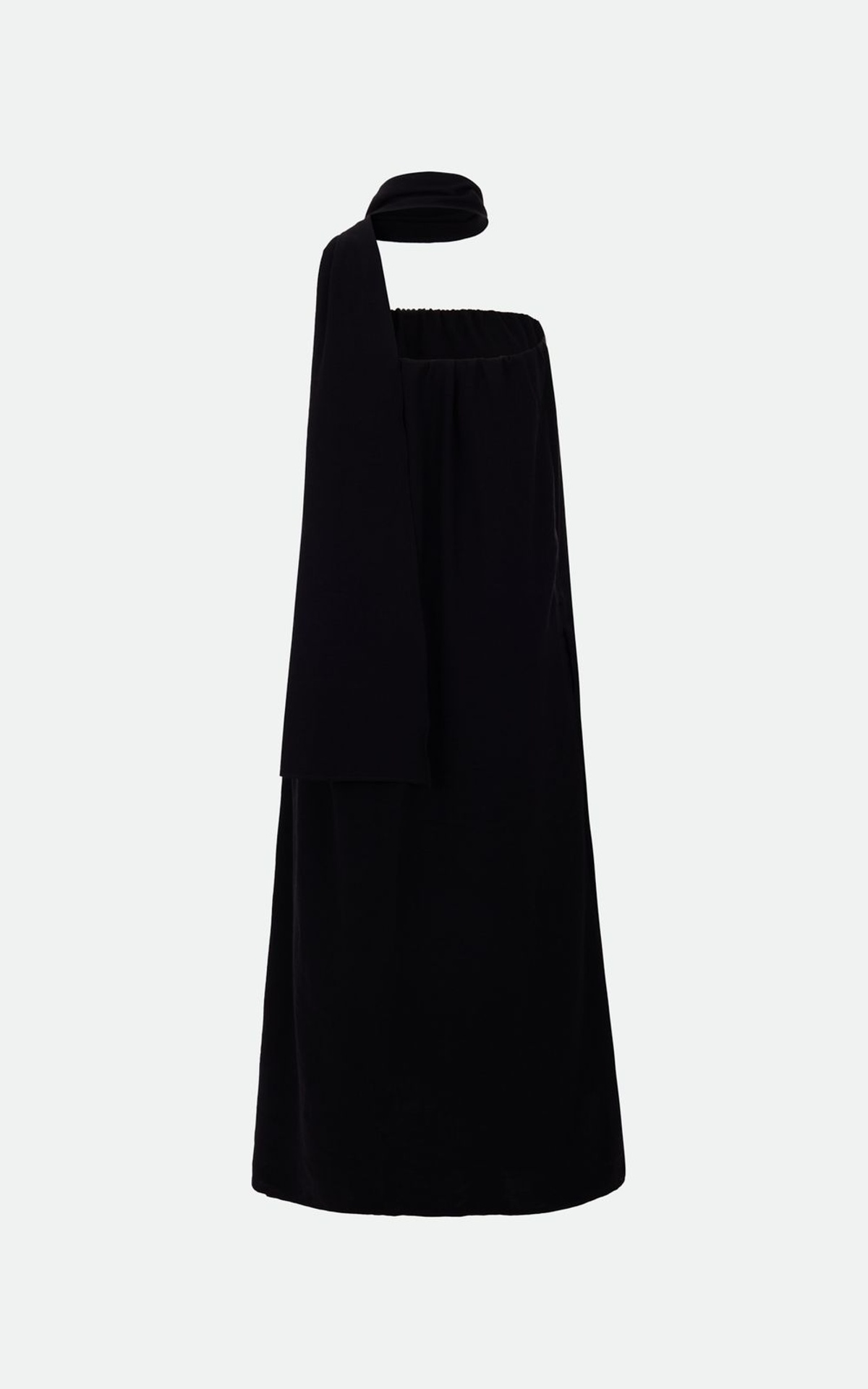 Loose Bandeau Dress with Scarf