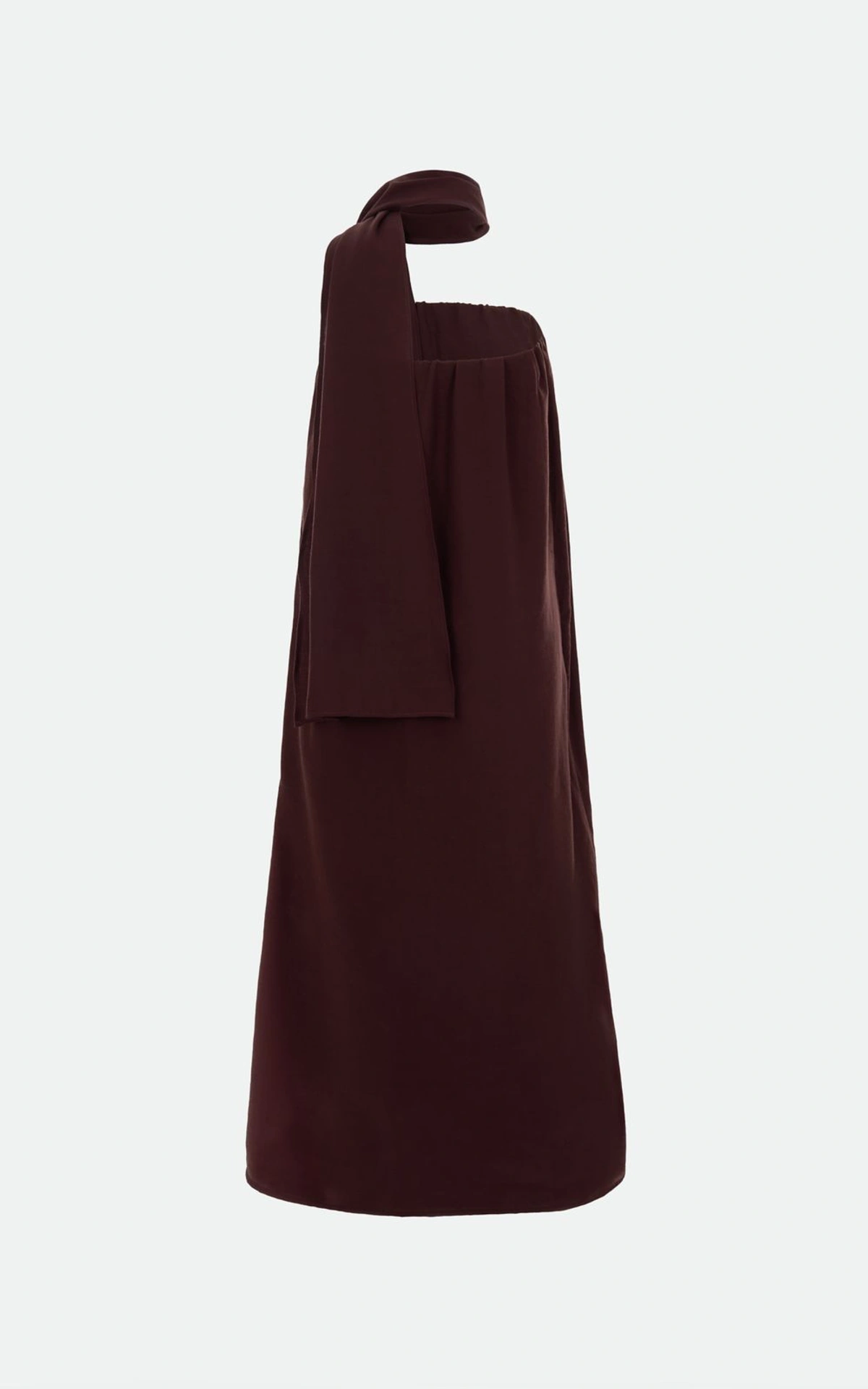 Loose Bandeau Dress with Scarf