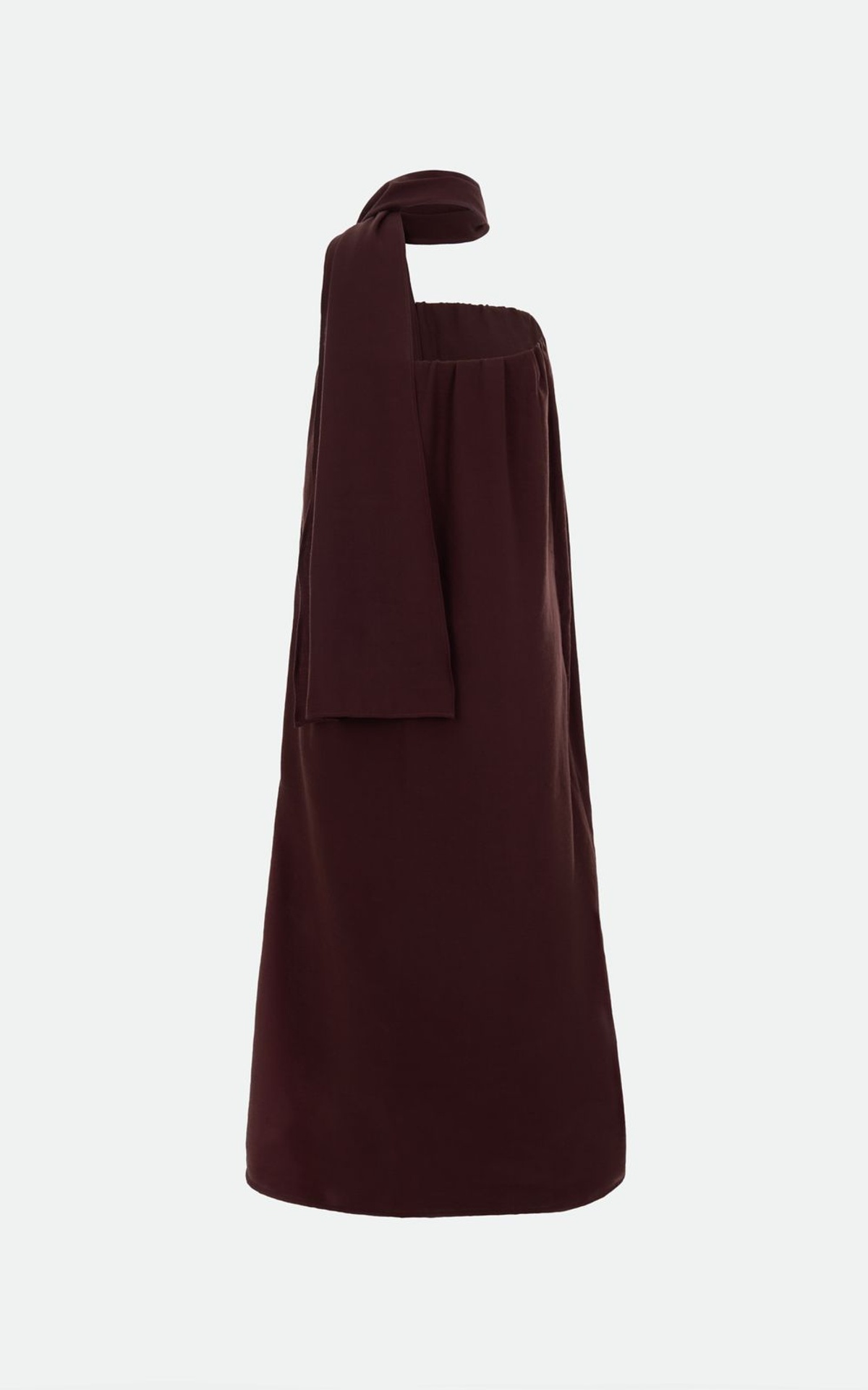 Loose Bandeau Dress with Scarf
