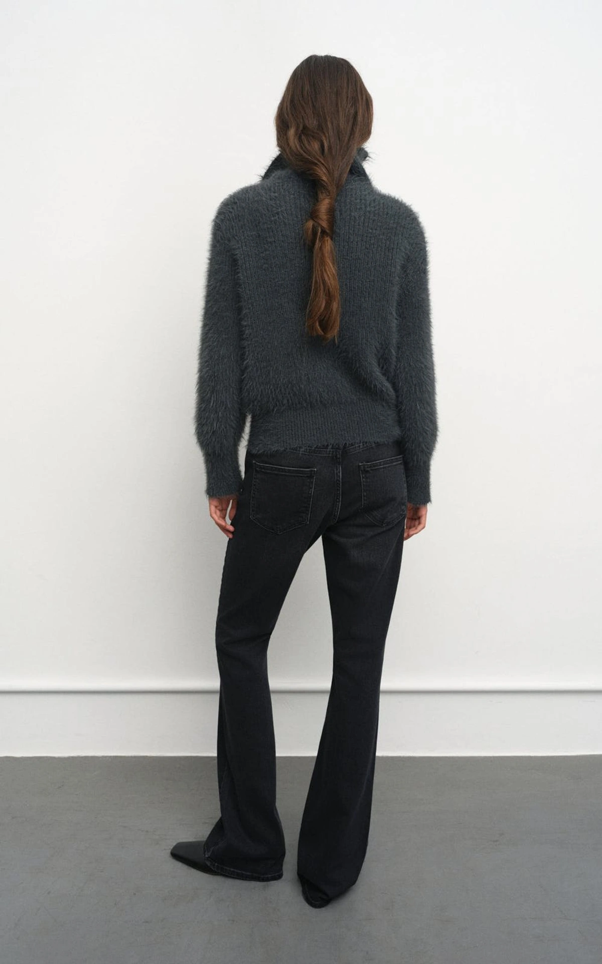 Puszysty sweter na zamek