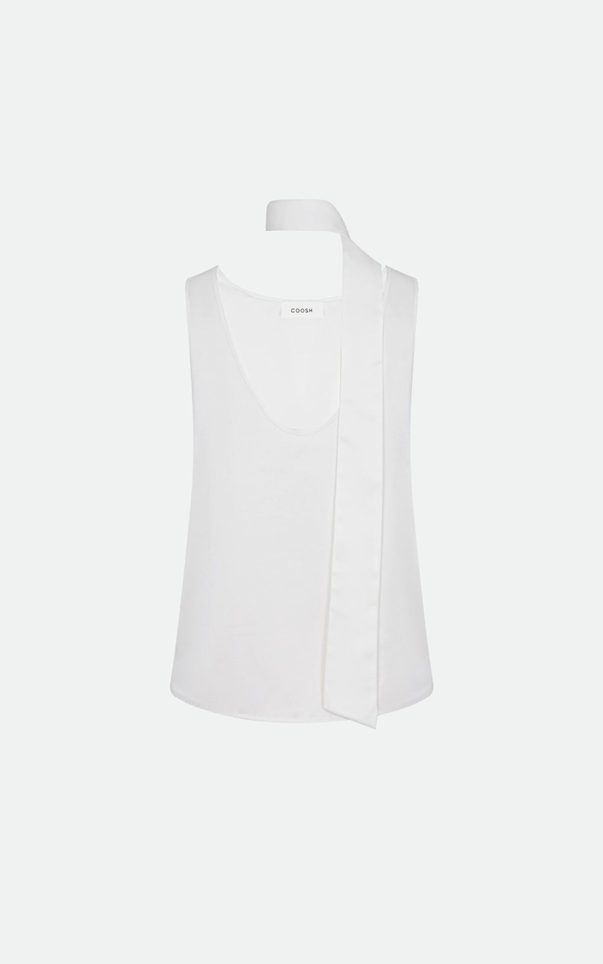 Satin Top with Thin Scarf