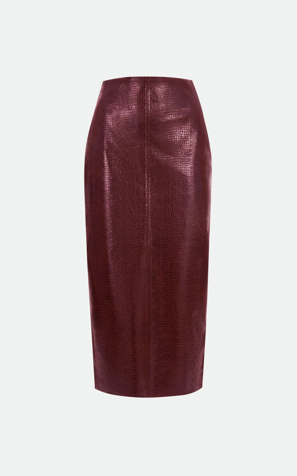Fitted Midi Skirt with Animal Print