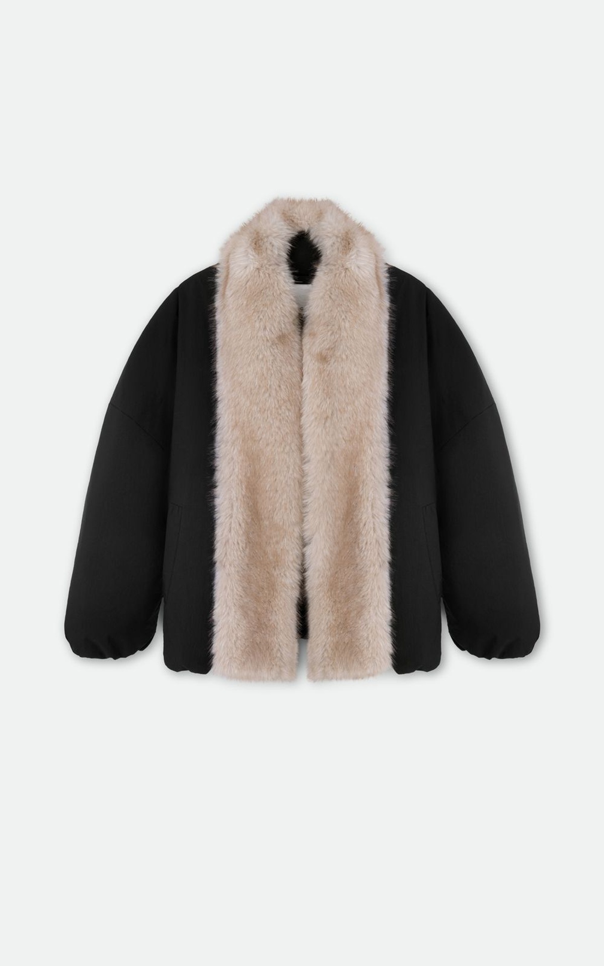 Short Parka with Detachable Fox Fur Collar