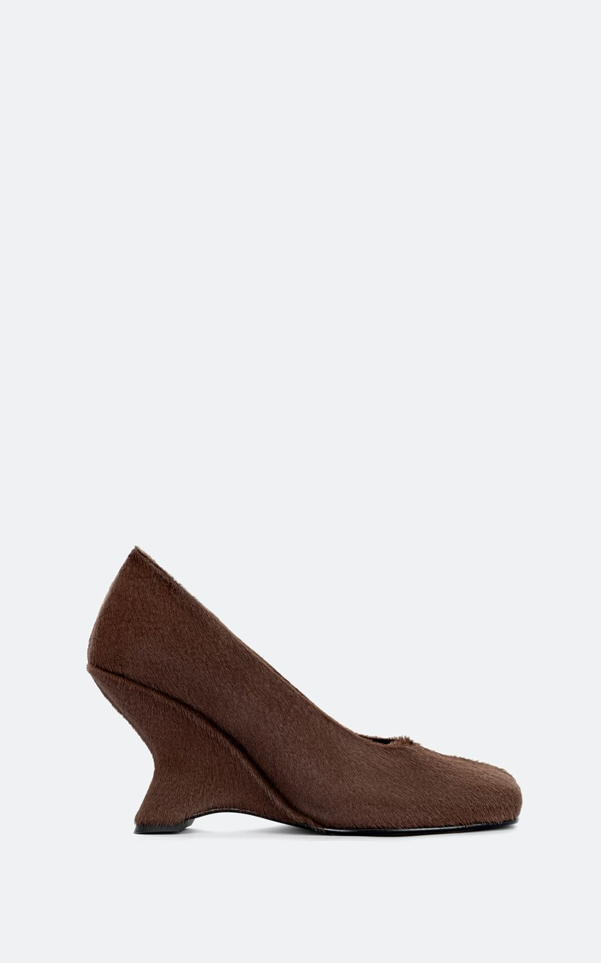 Animal-Textured Pumps with Sculptural Wedge Heel