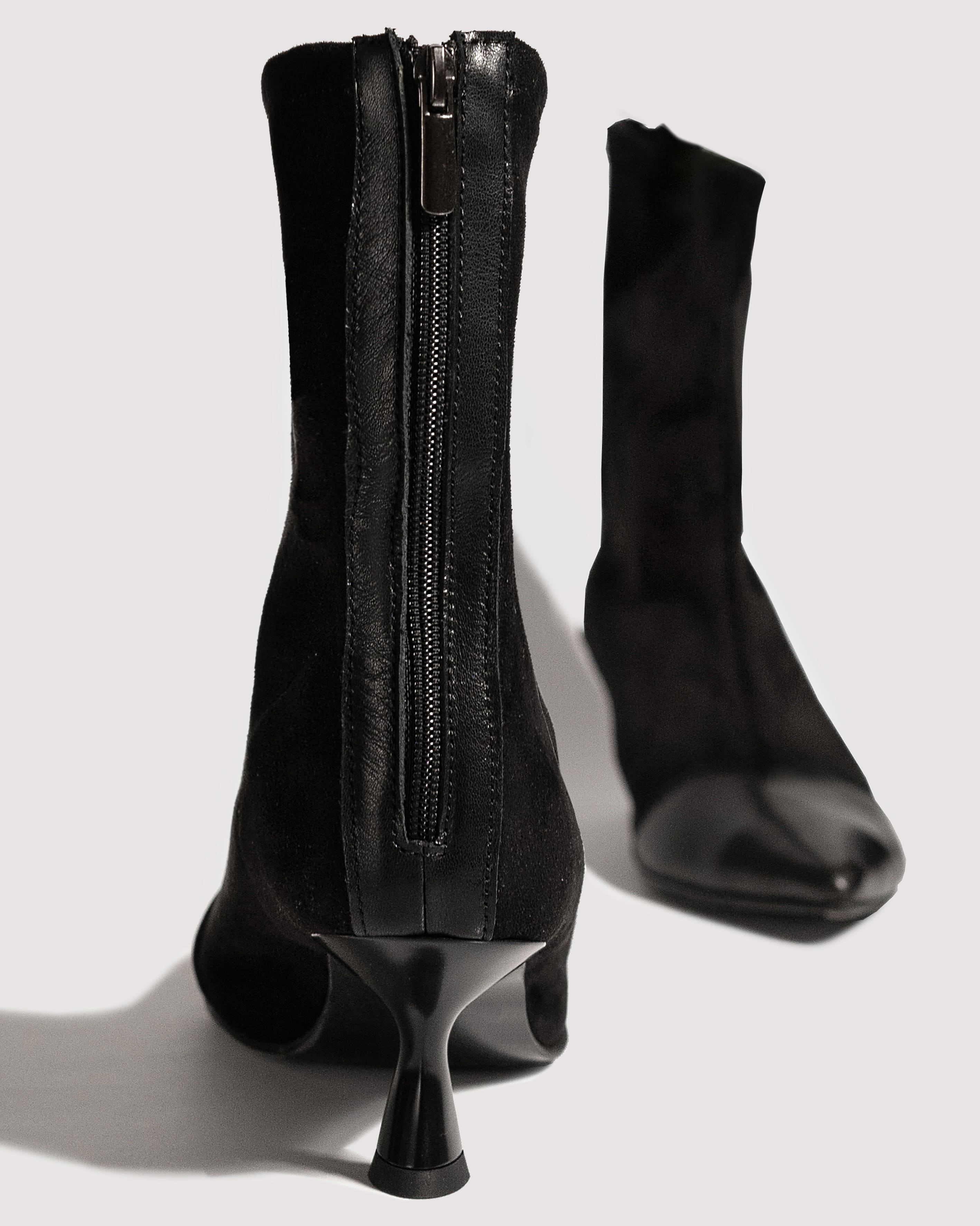 H&m Sock Boots Low Heel Black Buy Other Stories Leather Sock