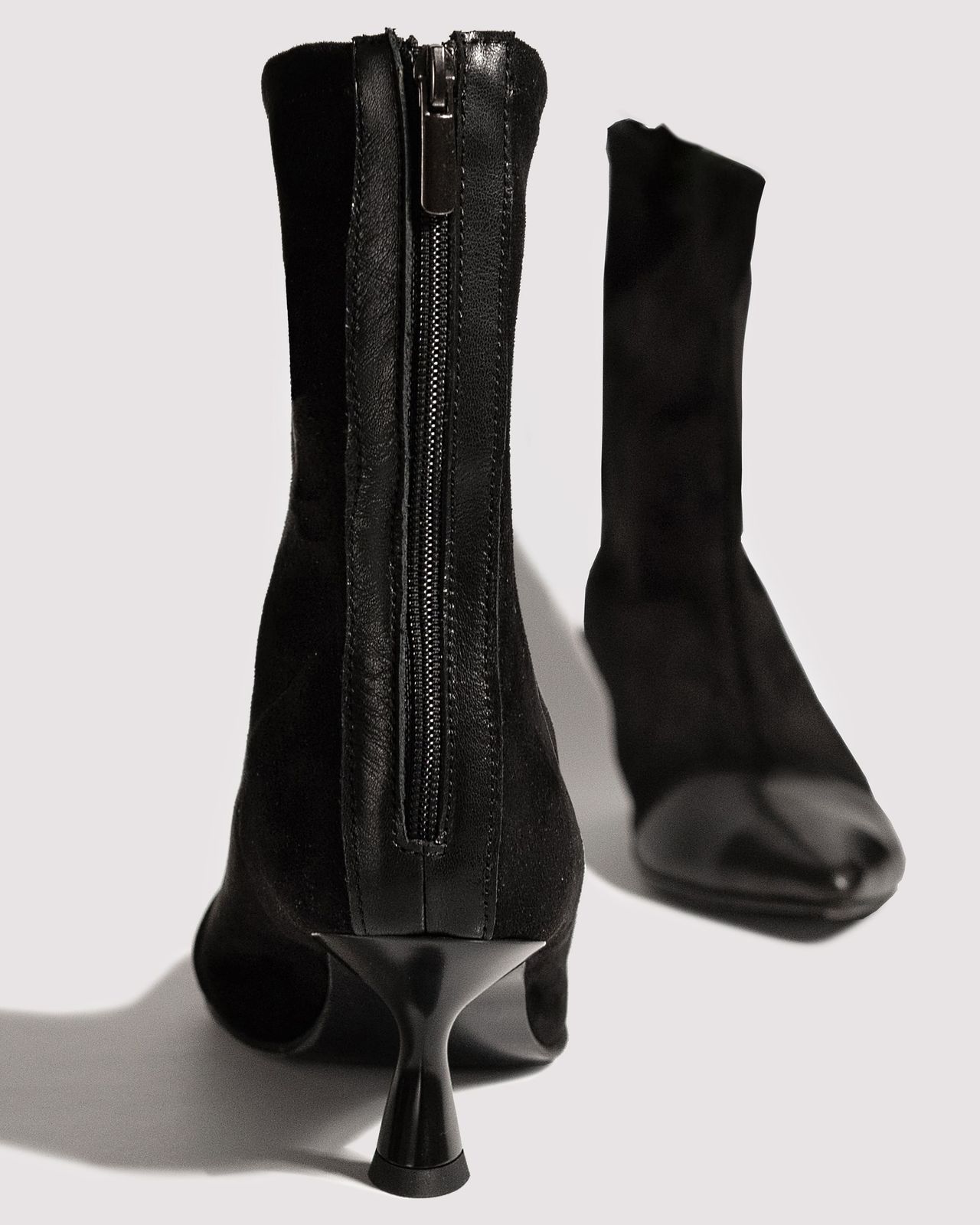 Square Toe Leather Shoes - Black | COOSH