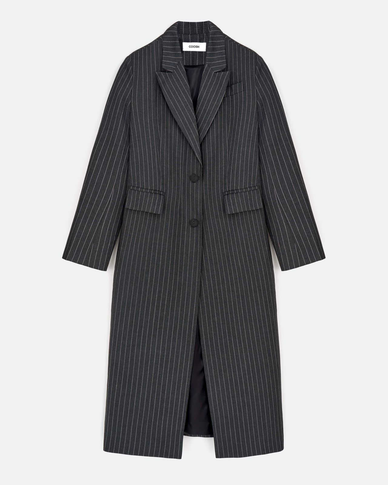 ベスト・ジレ SEMICOUTURE Viscose blazer with striped motif セットアップ対応】裾タックコクーンシルエットベスト(ベスト