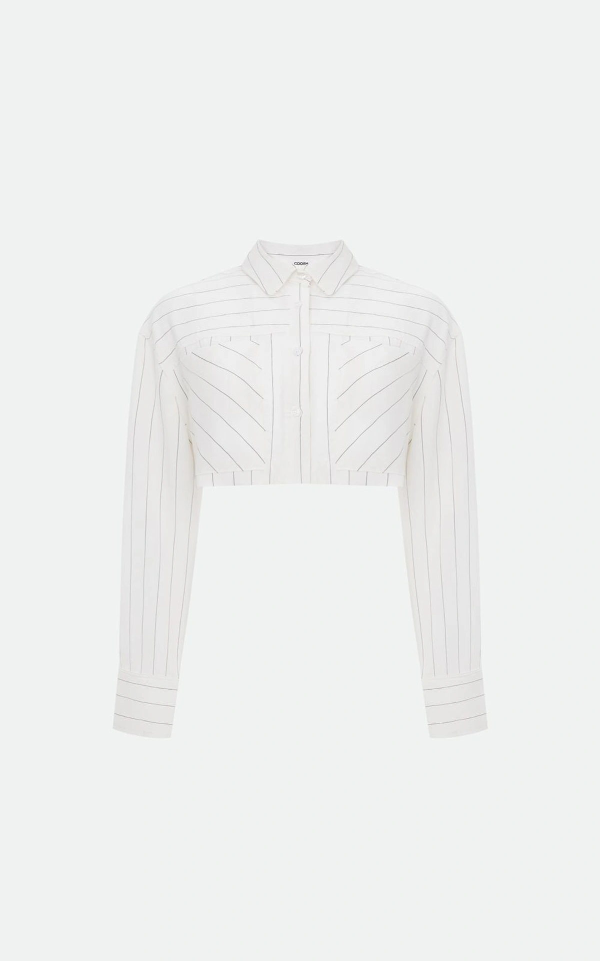 Striped Crop Viscose Shirt