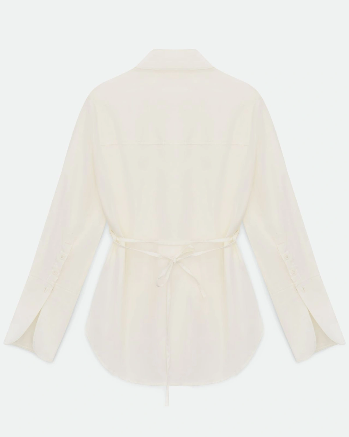 Fitted Shirt with Decorative Tie Belt
