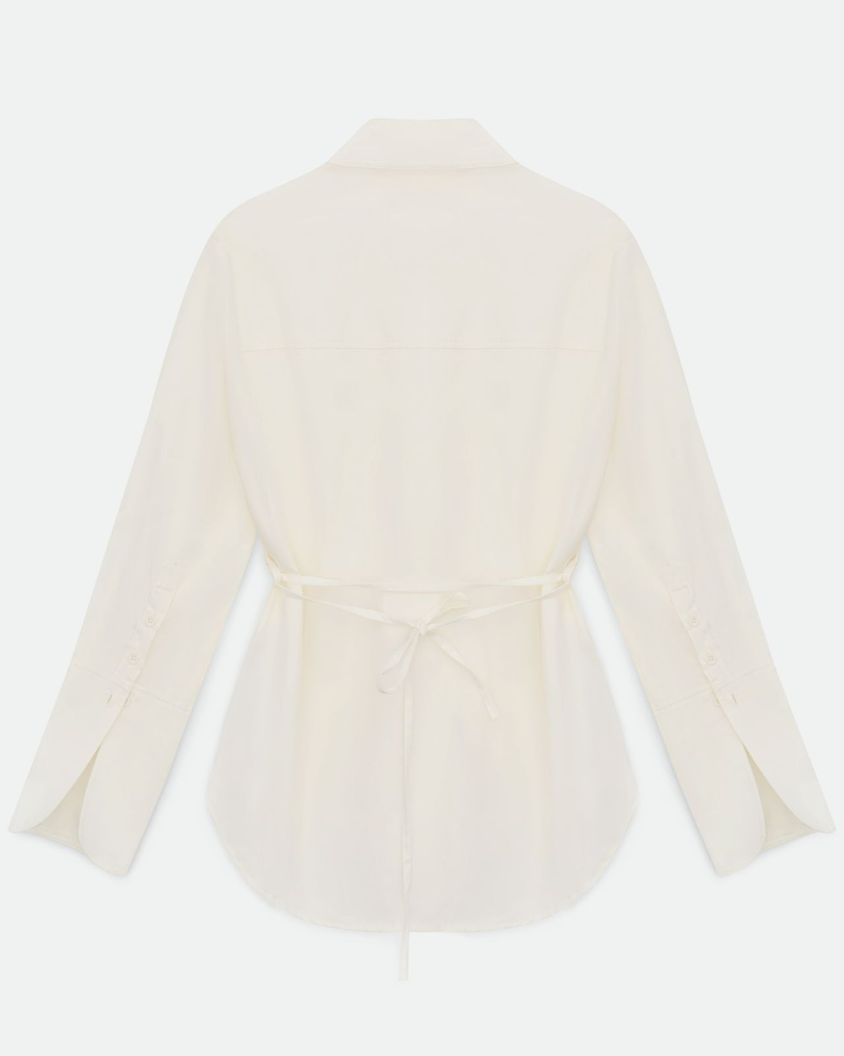 Fitted Shirt with Decorative Tie Belt