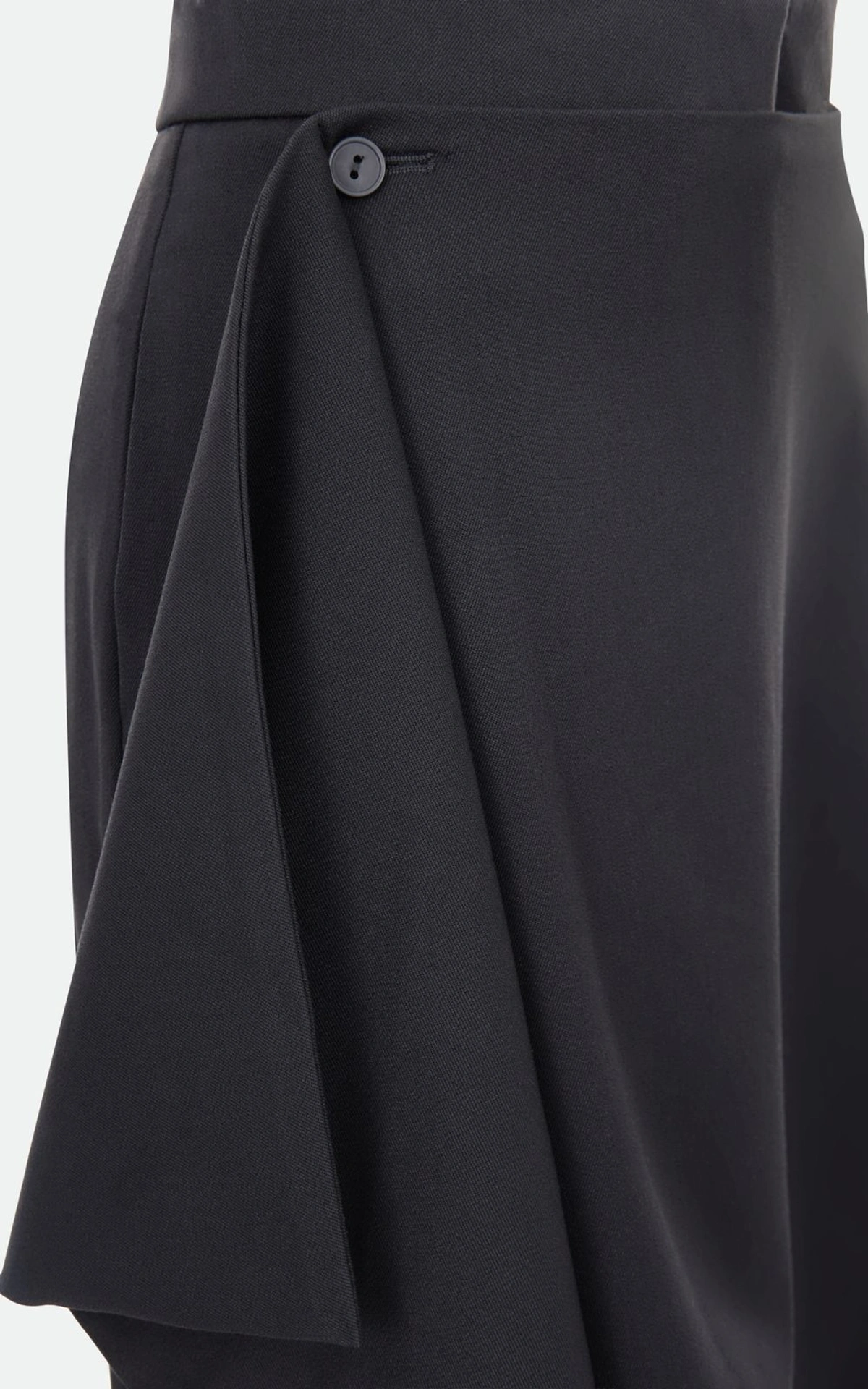 Trousers with Asymmetric Overlay Skirt