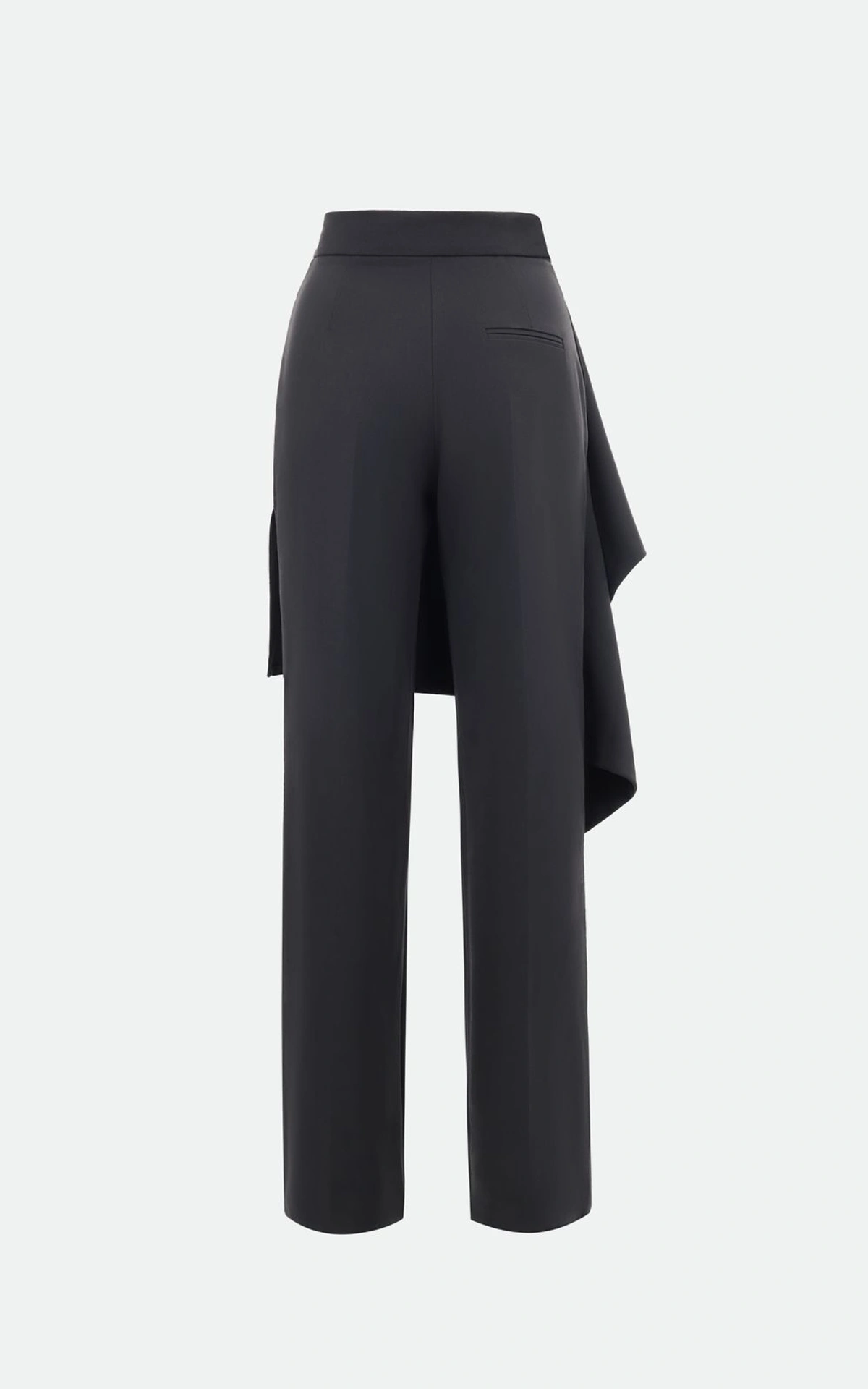 Trousers with Asymmetric Overlay Skirt