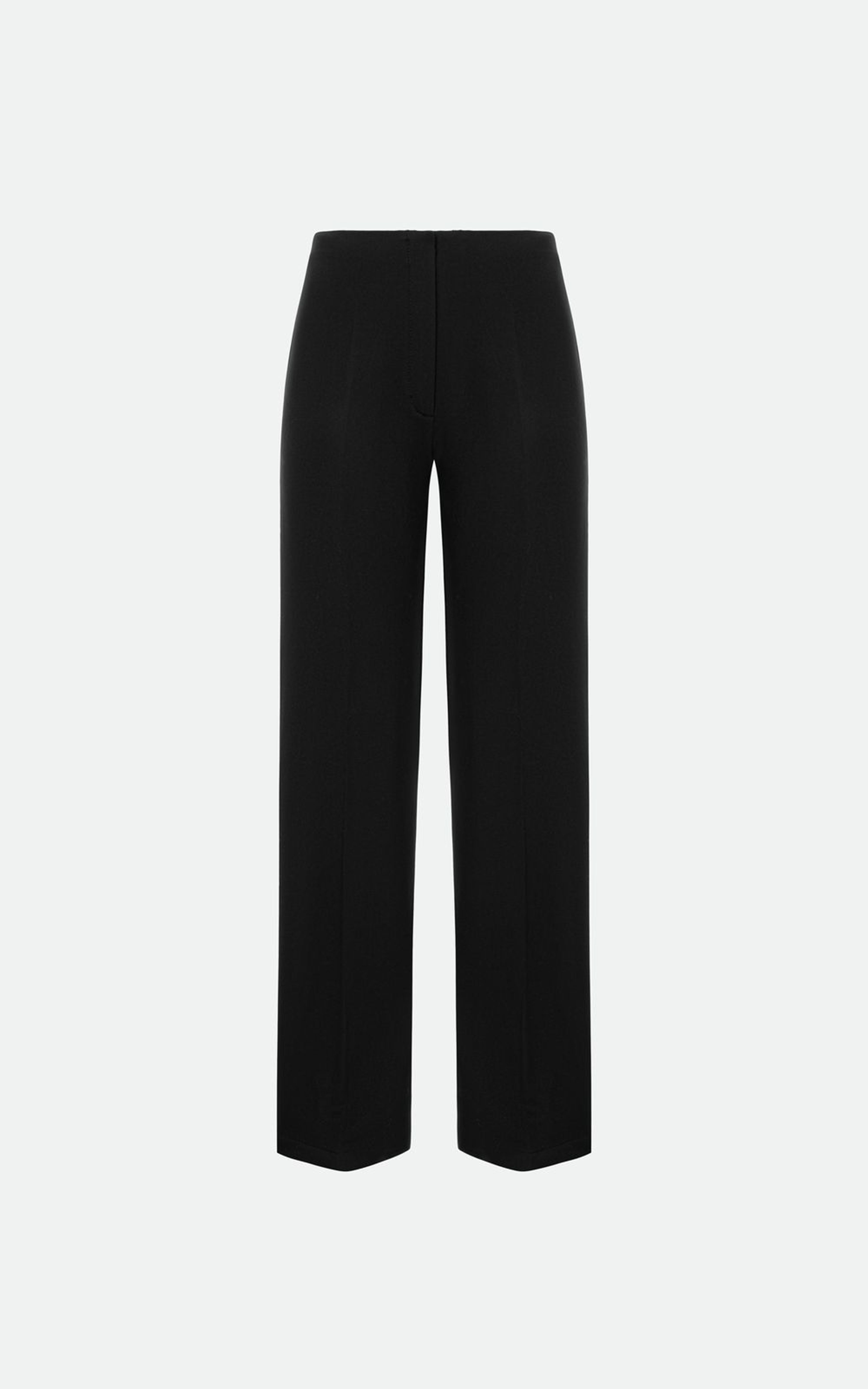 Fitted Trousers with Front Creases