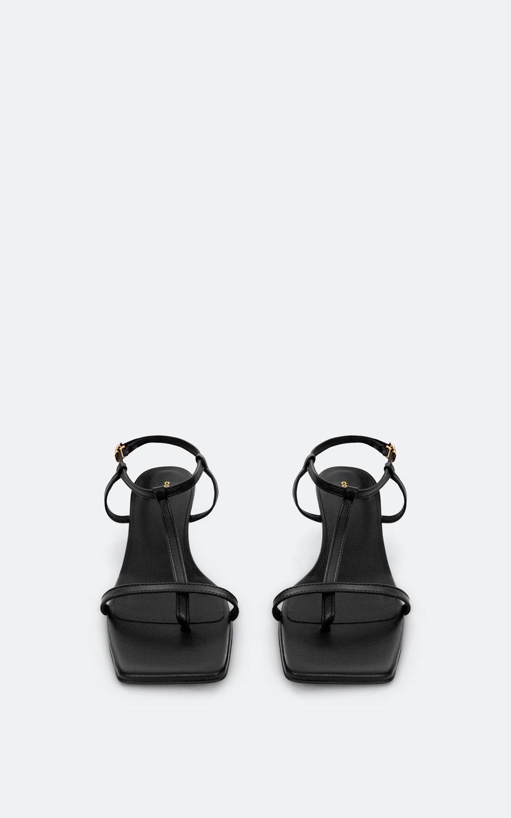 AME Leather Mules with Asymmetric Toe - Black | COOSH