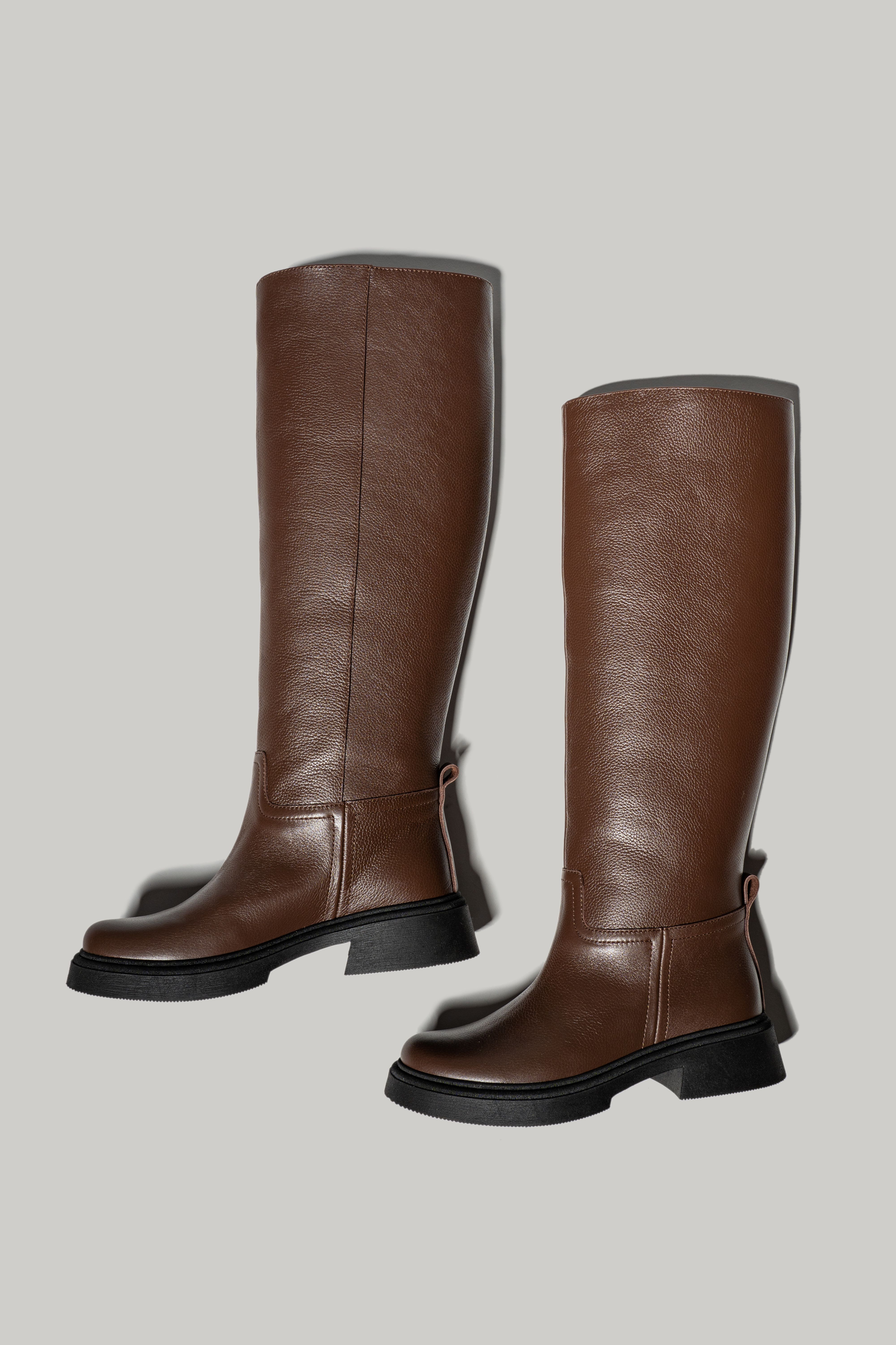 Leather Jockey Boots - Chocolate | COOSH