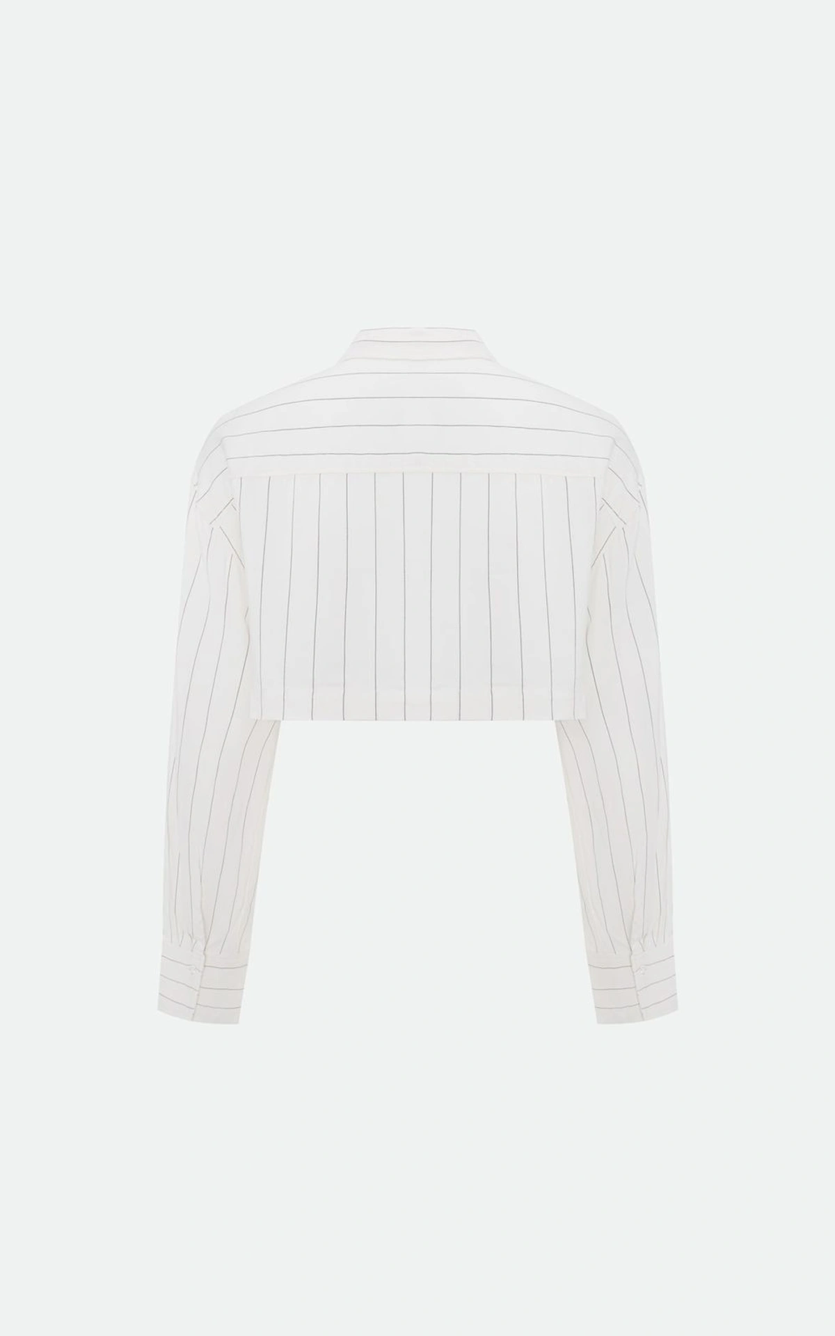 Striped Crop Viscose Shirt