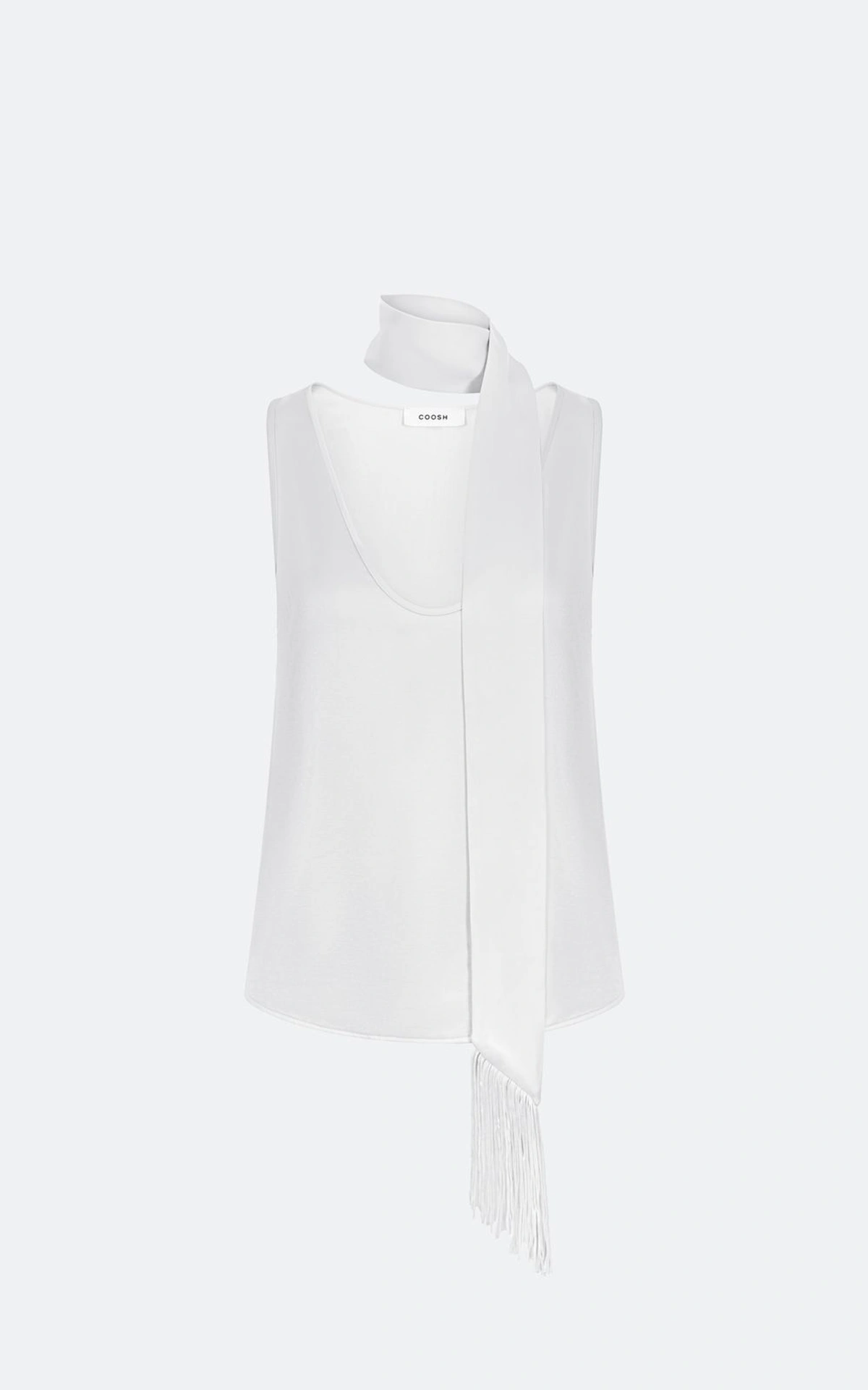 Satin Top with Thin Scarf