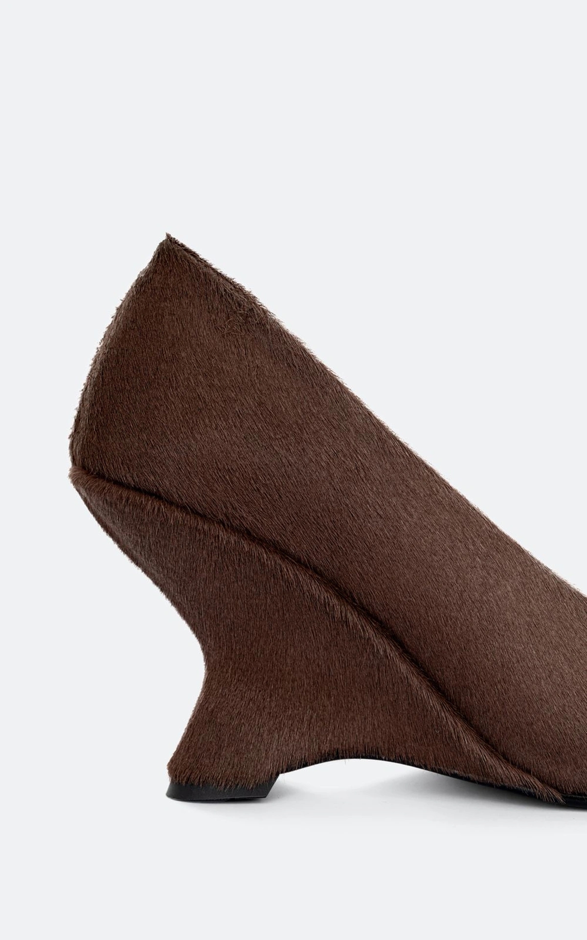 Animal-Textured Pumps with Sculptural Wedge Heel