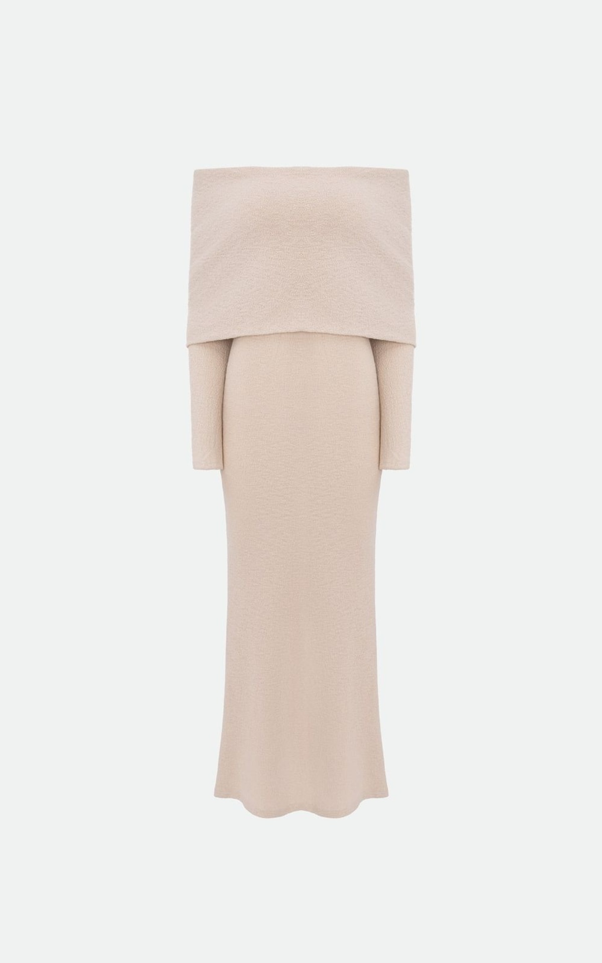 JOSEPHINE Premium Boucle Turn-Down Maxi Dress