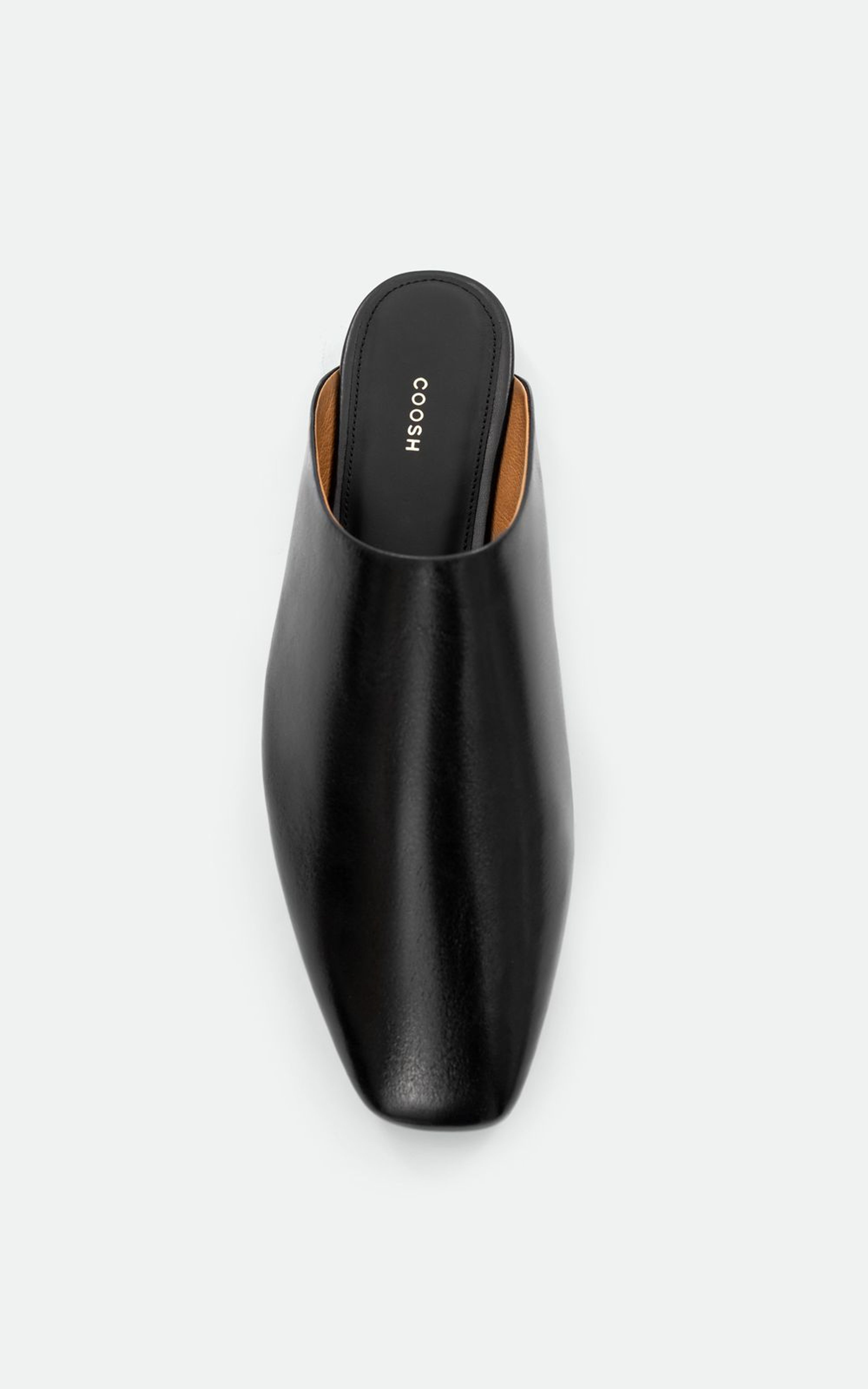 Square-Toe Leather Mules ALMA