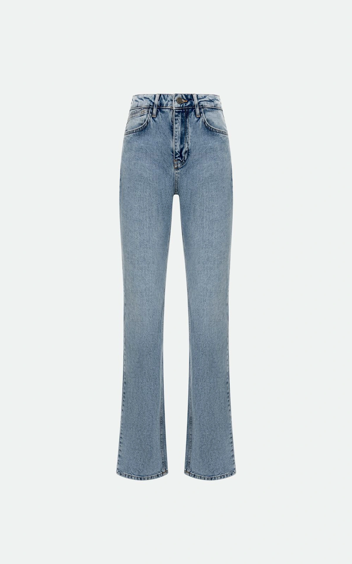 Jeansy dzwony vintage o dopasowanym kroju