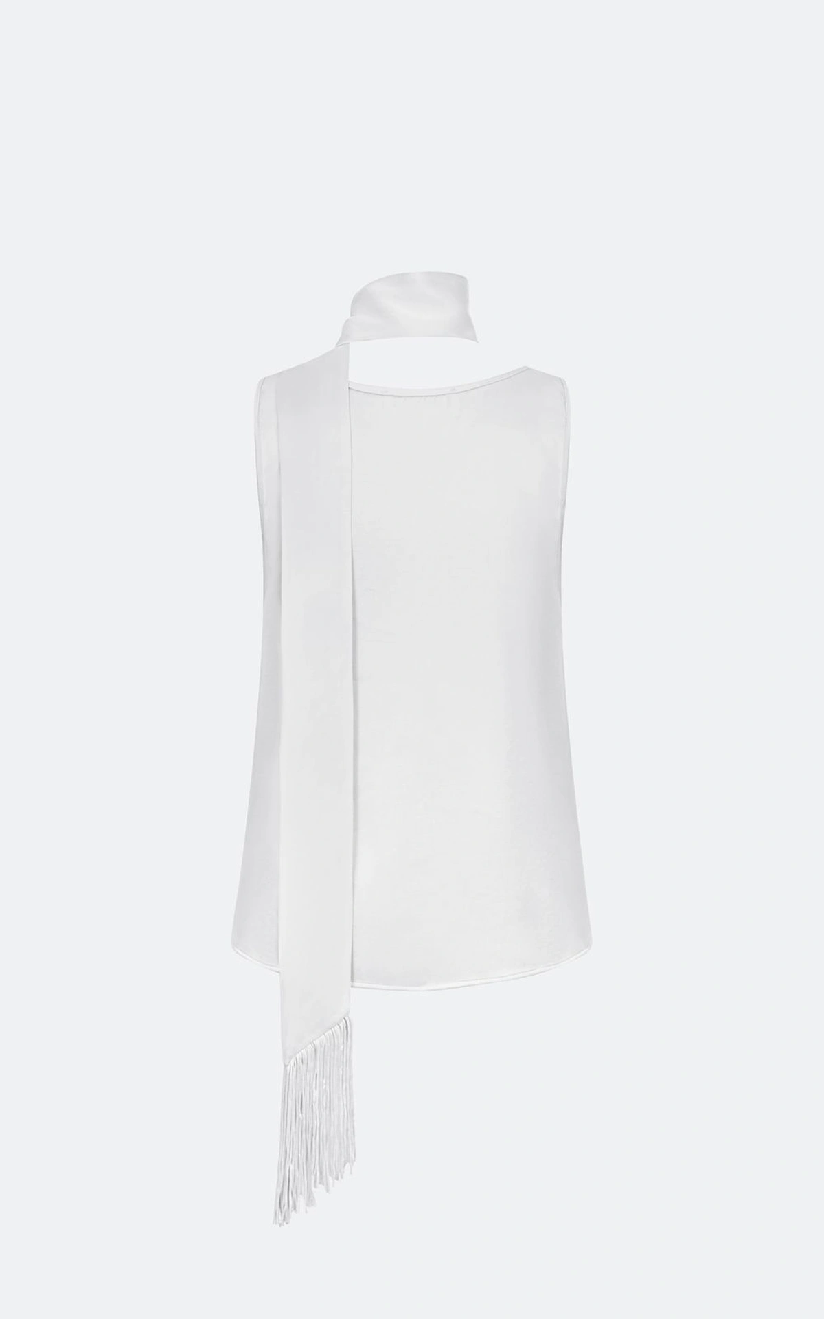 Satin Top with Thin Scarf