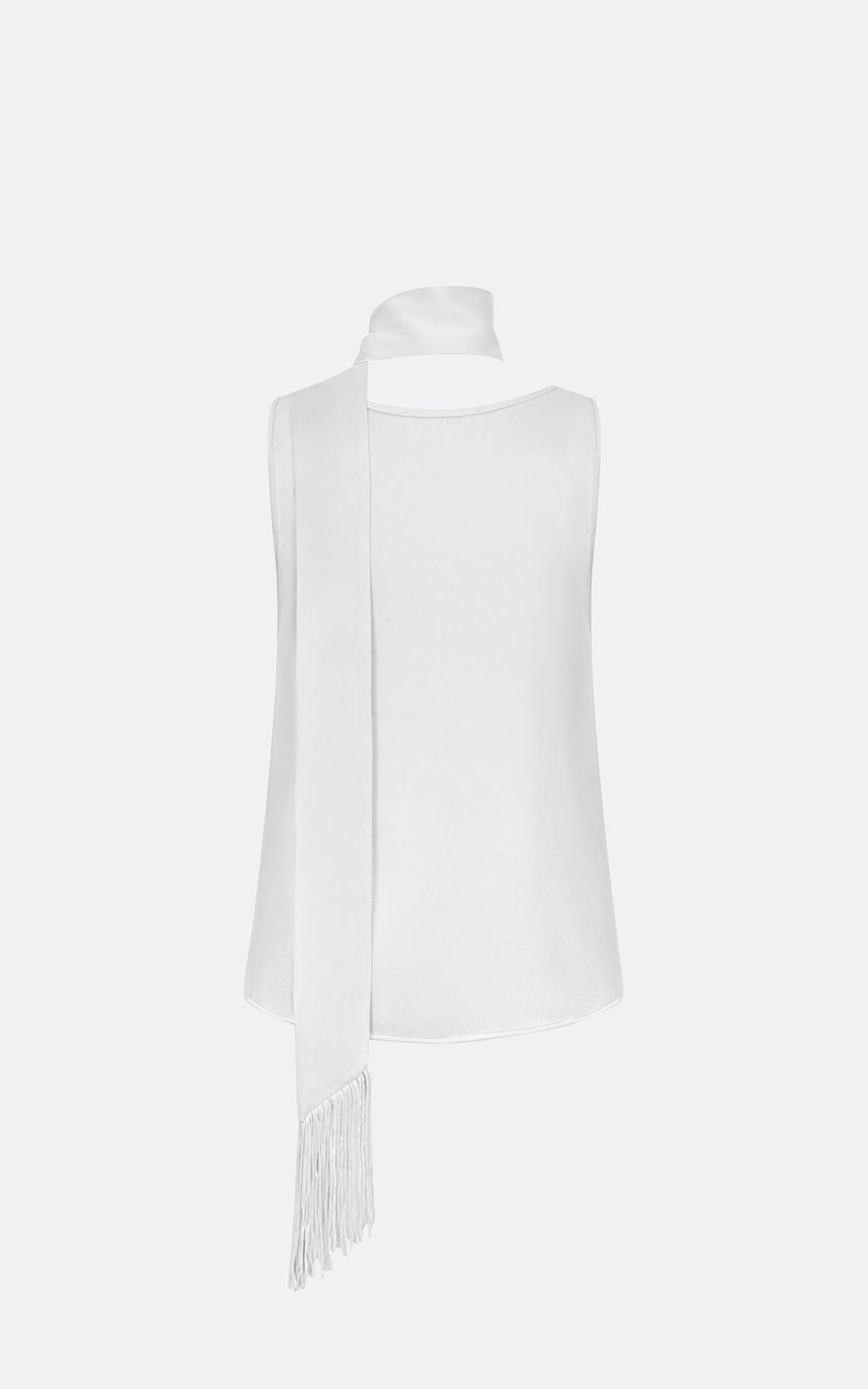 Satin Top with Thin Scarf