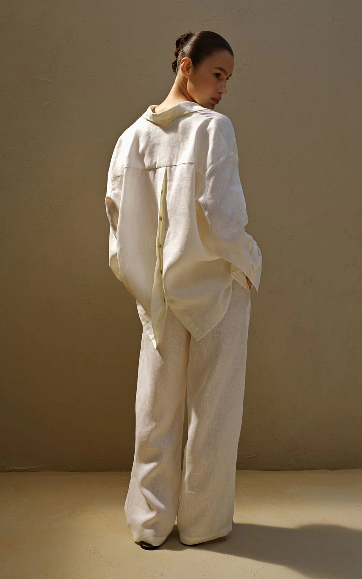 Linen Pants with Elastic Waist