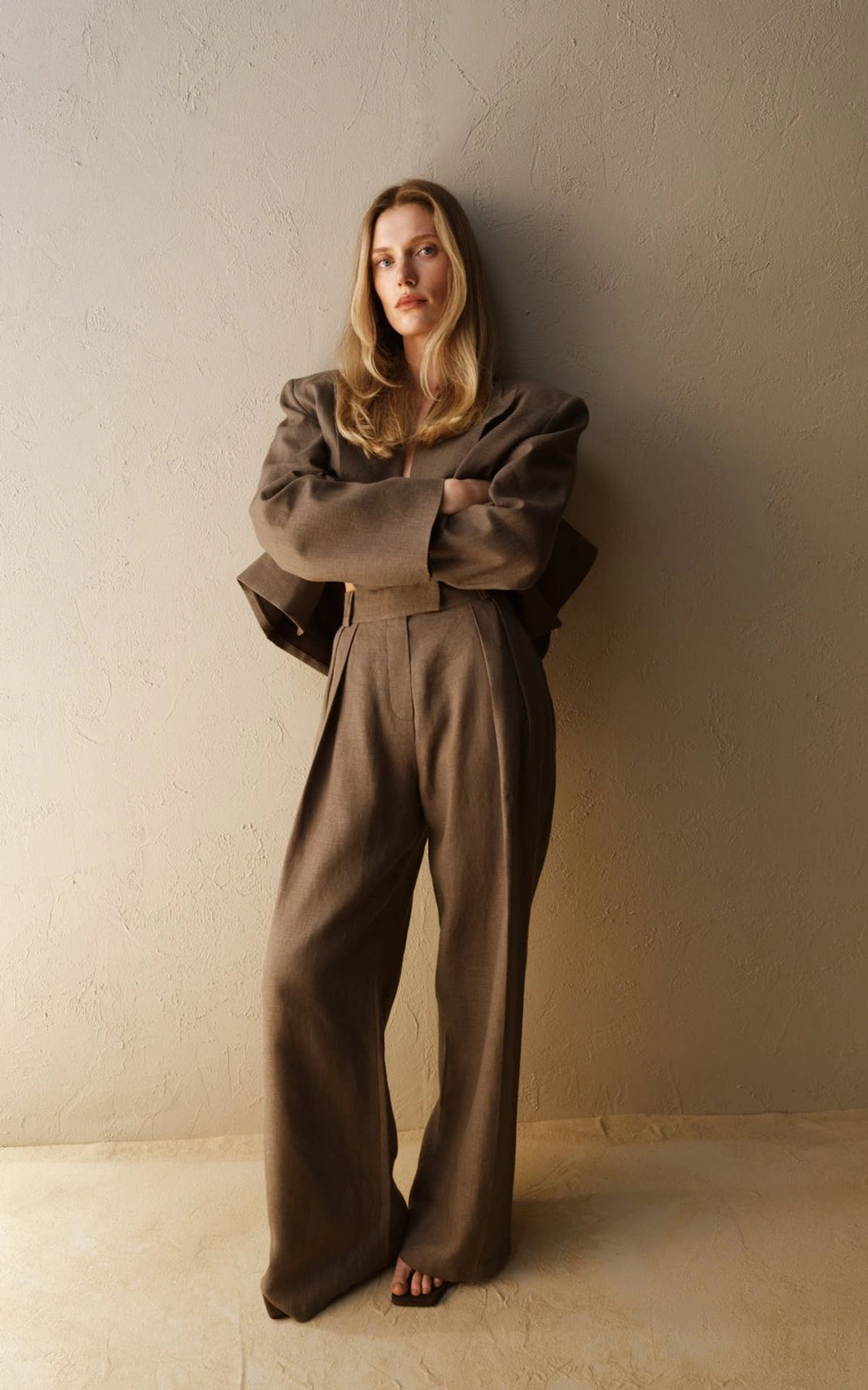 Straight Leg Linen Palazzo Pants ARNE