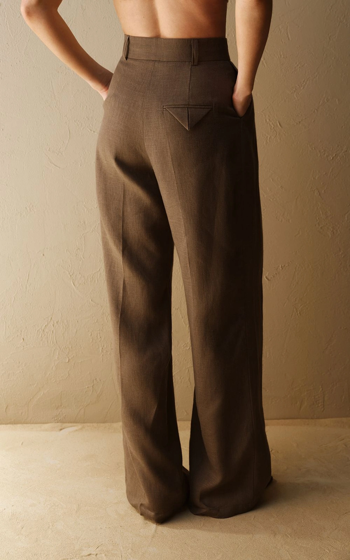 Straight Leg Linen Palazzo Pants ARNE