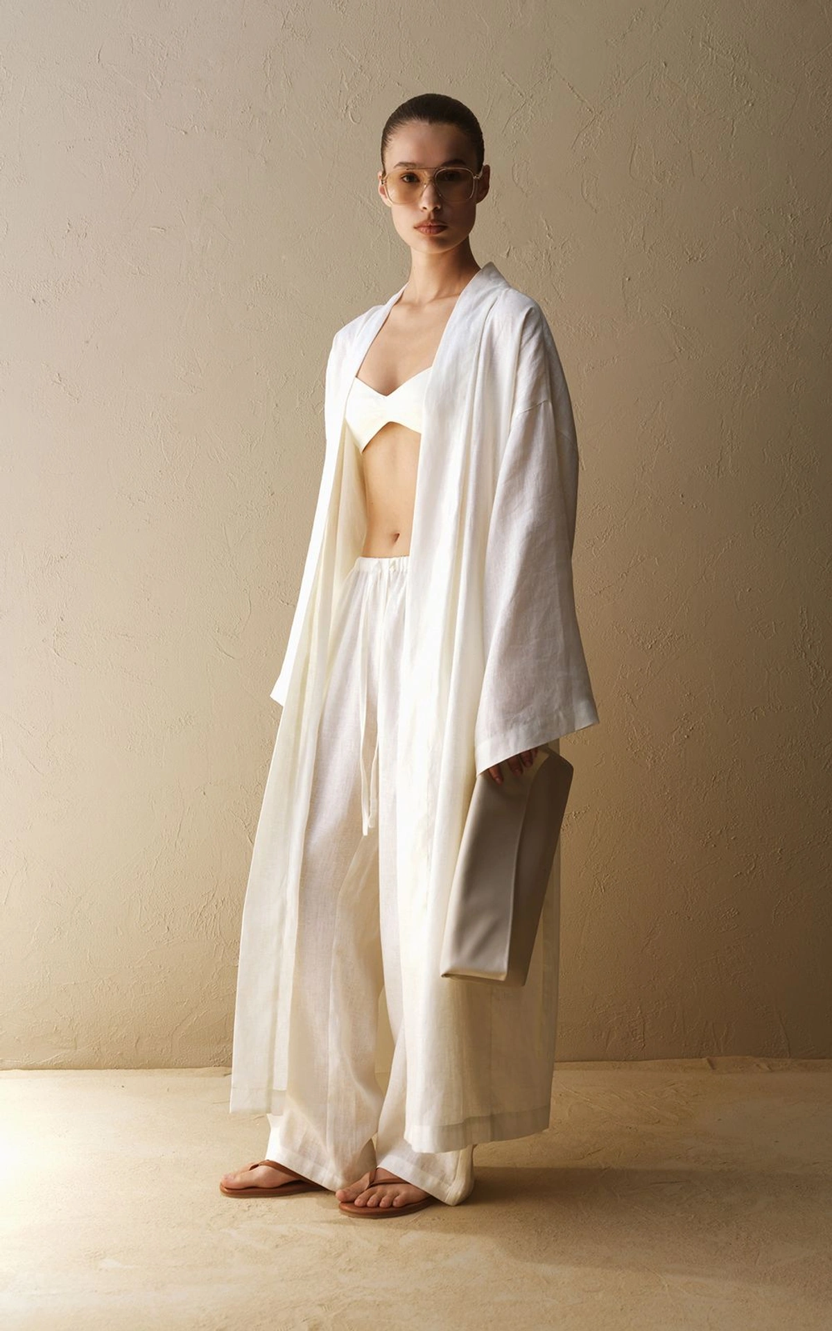 Koszula kimono z naturalnego lnu