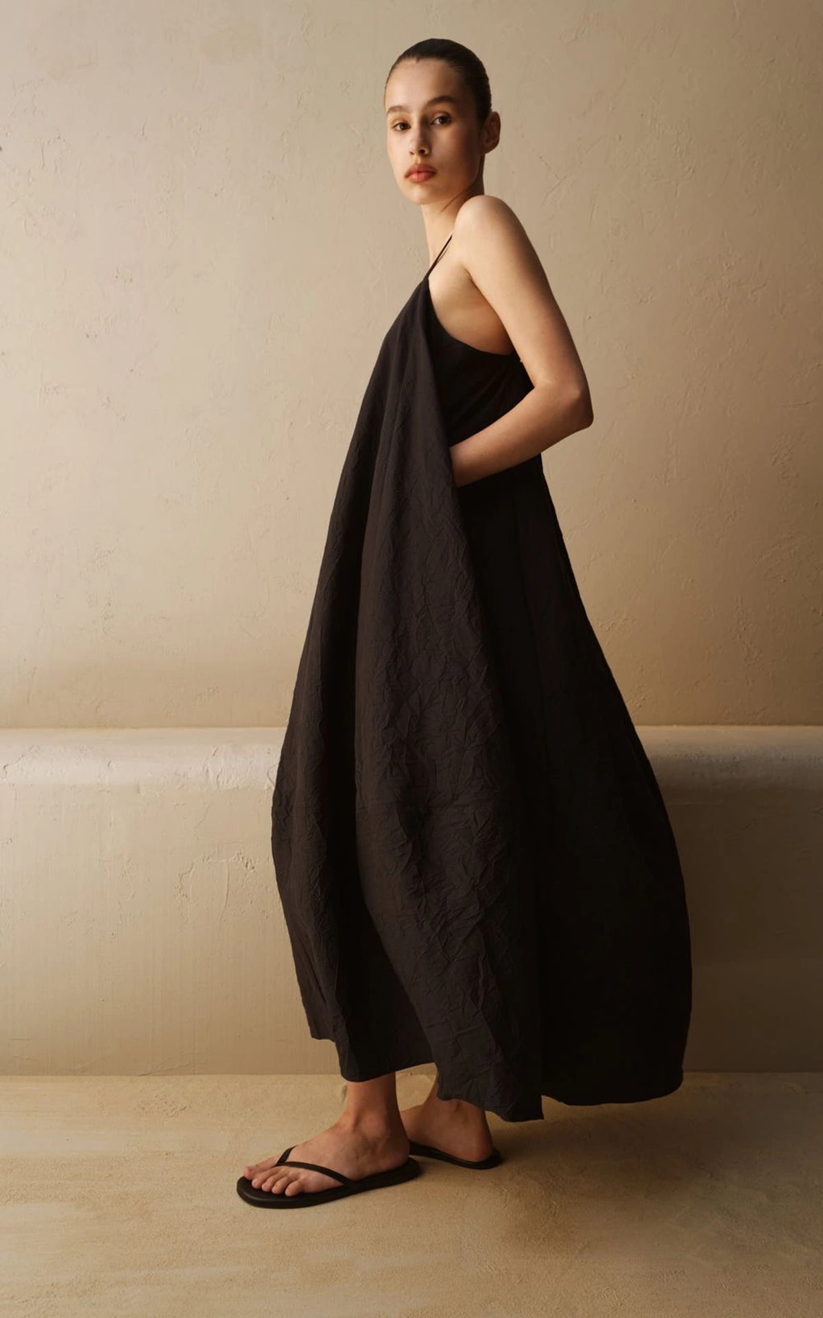 Maxi Cotton Sundress with Thin Straps