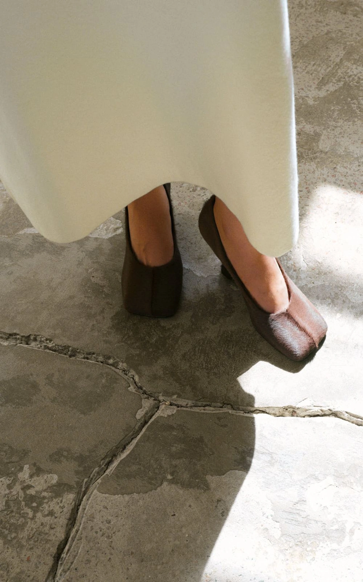 Animal-Textured Pumps with Sculptural Wedge Heel