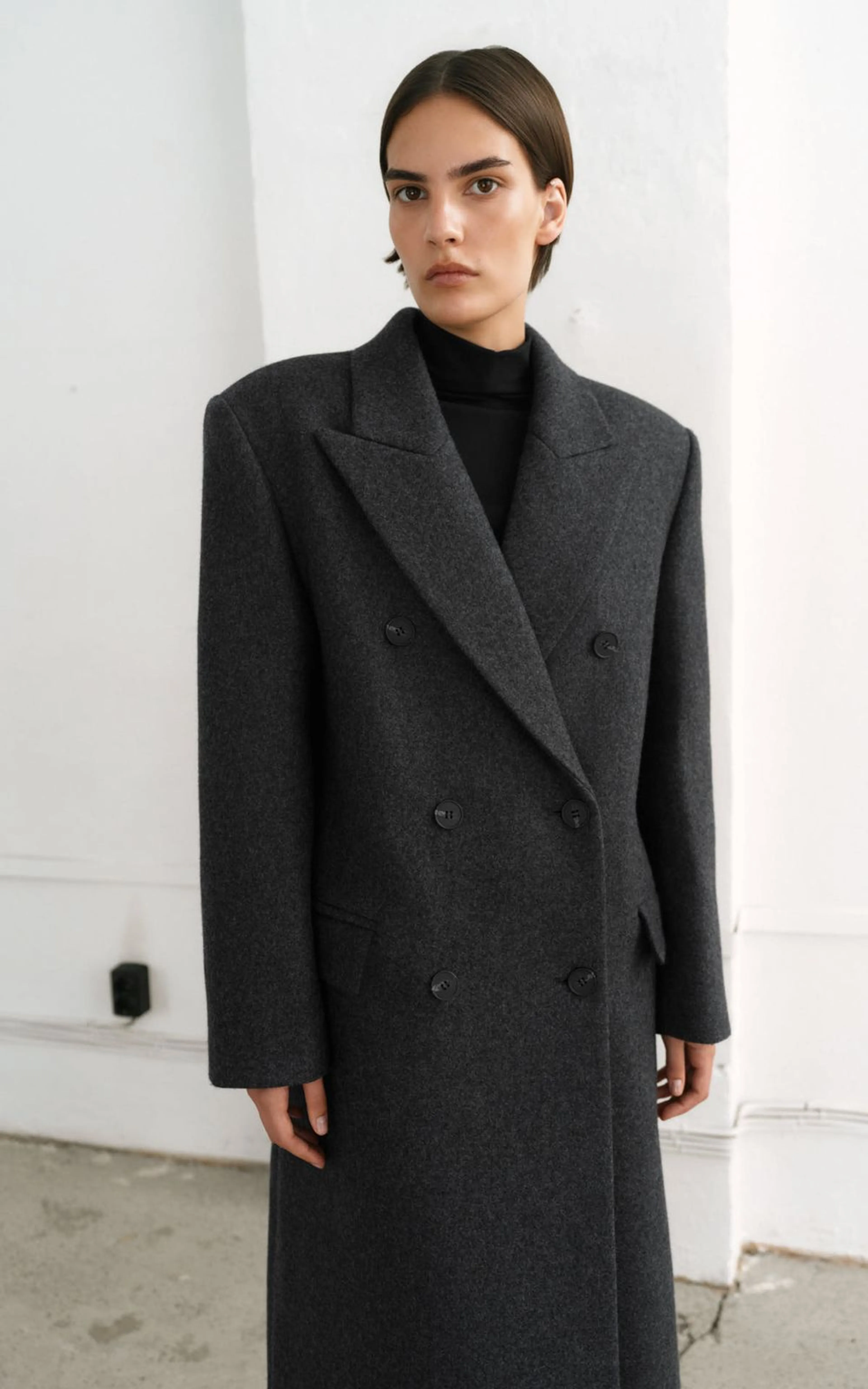 AWA Classic Double-Breasted Wool Coat