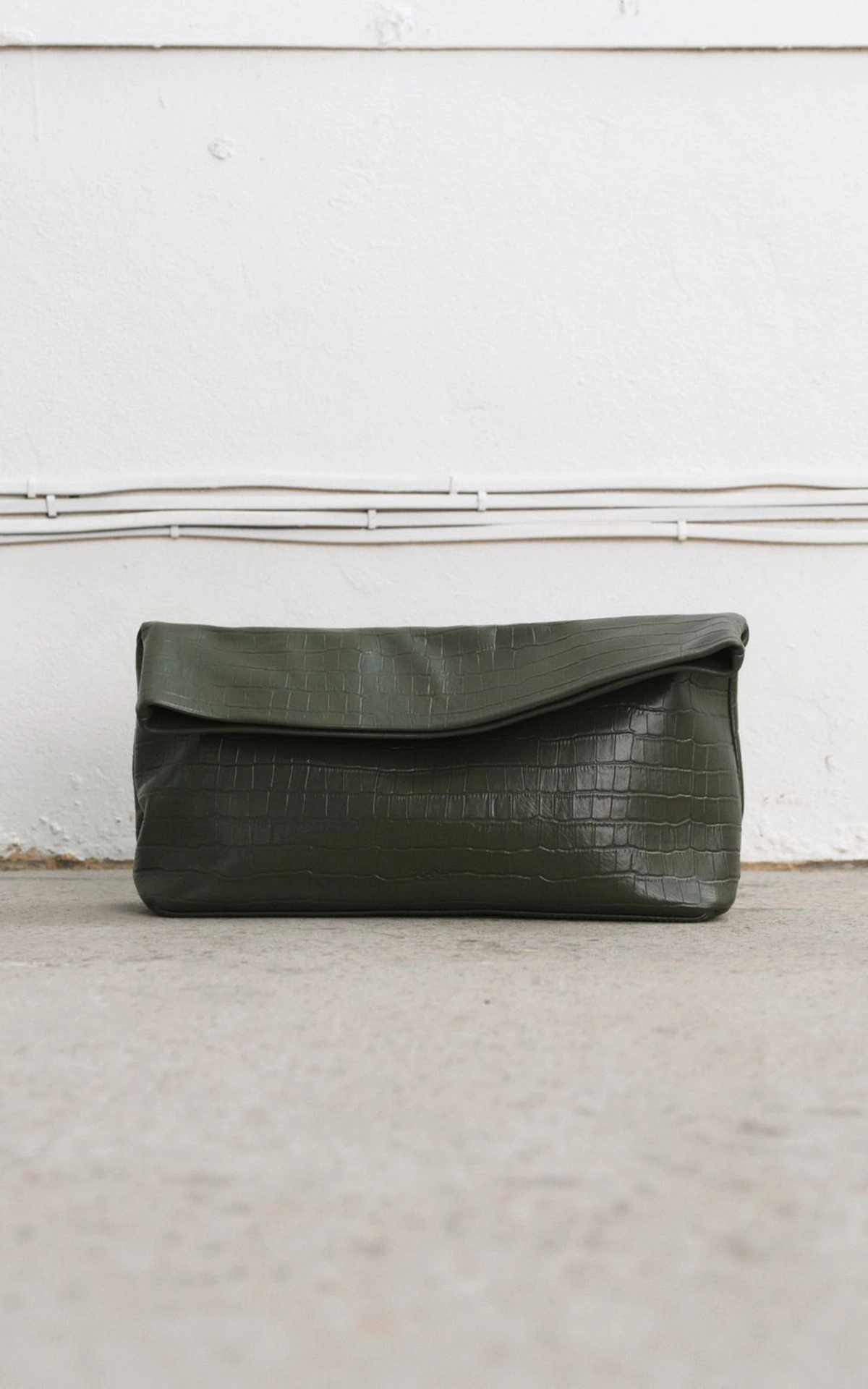 Leather Origami Clutch GIA in Animal Print
