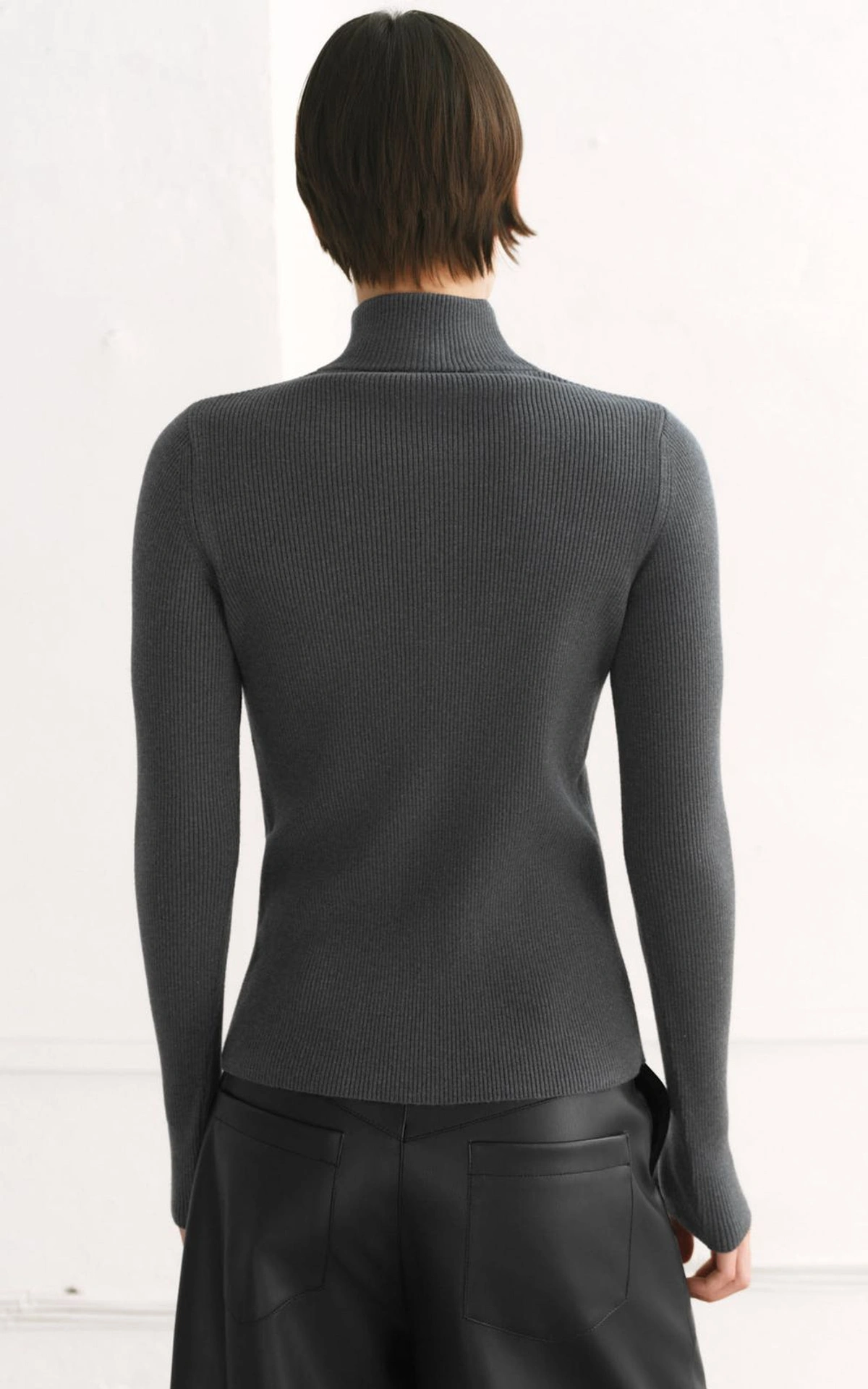 Knit Turtleneck with Buttons