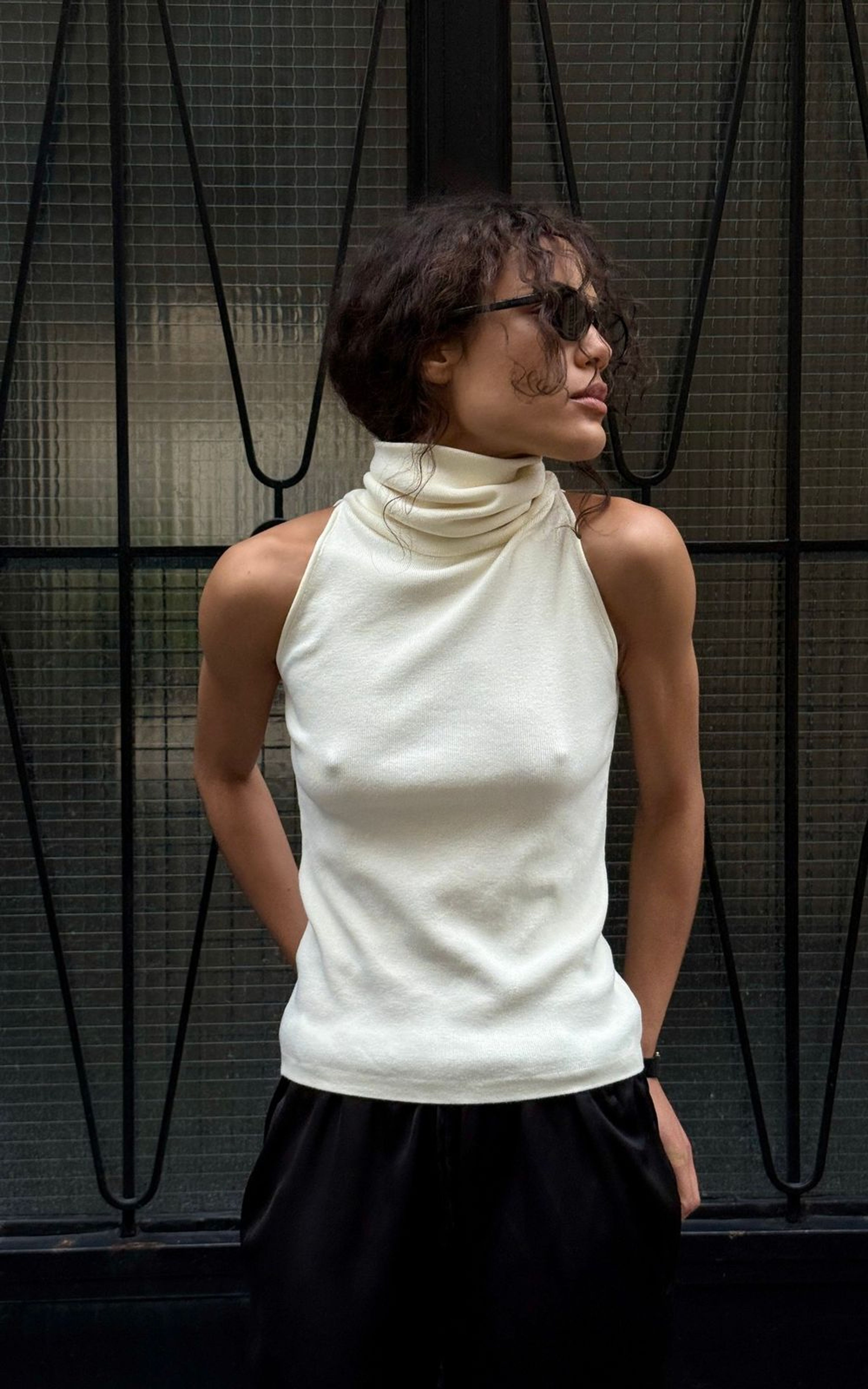 Halter-Neck Viscose Top