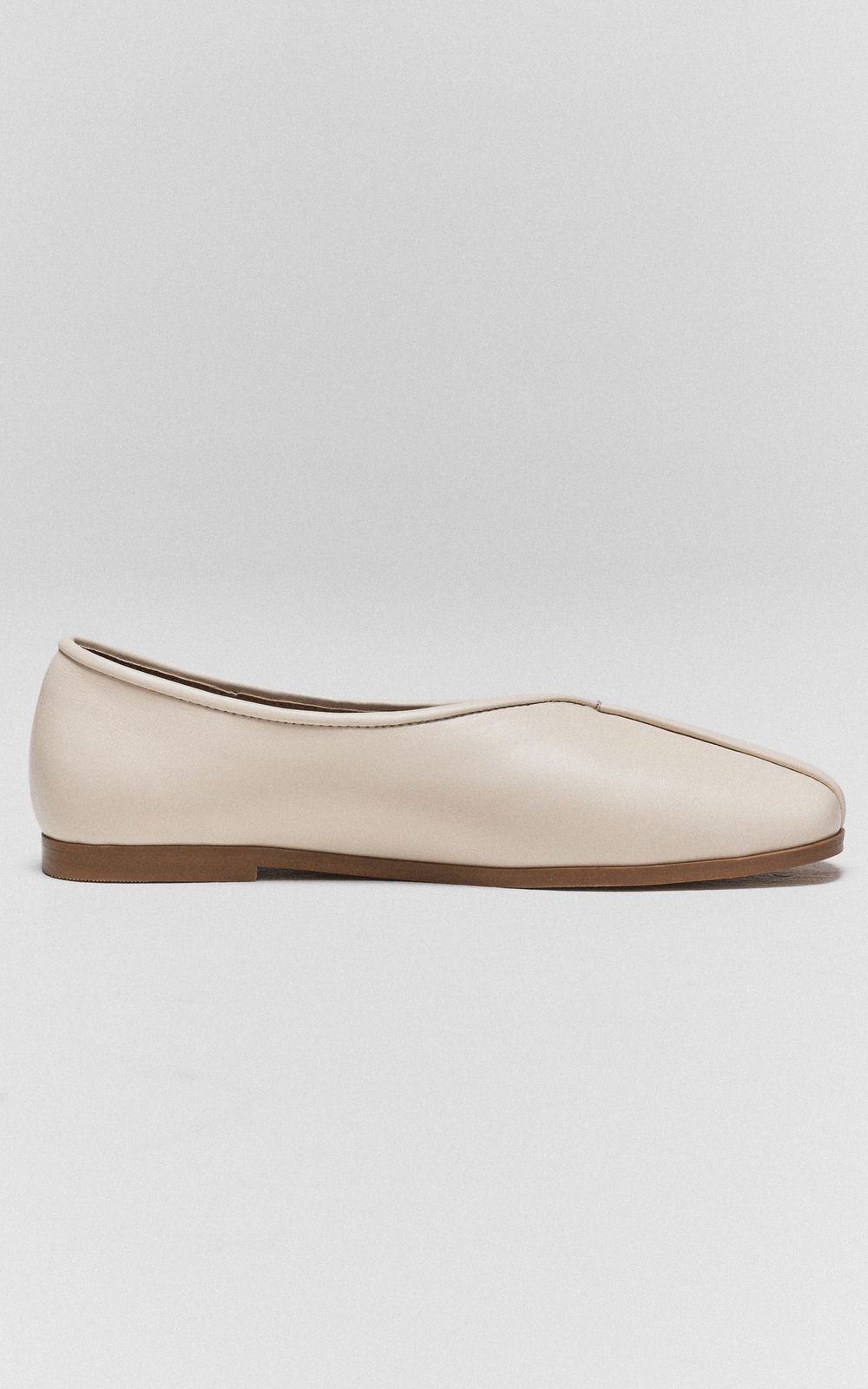 Square Toe Ballet Flats CALLA - Milky | COOSH