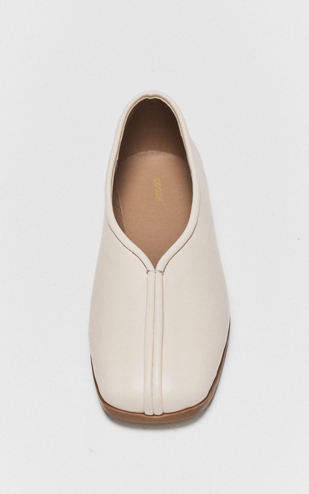 Square Toe Ballet Flats CALLA - Milky | COOSH